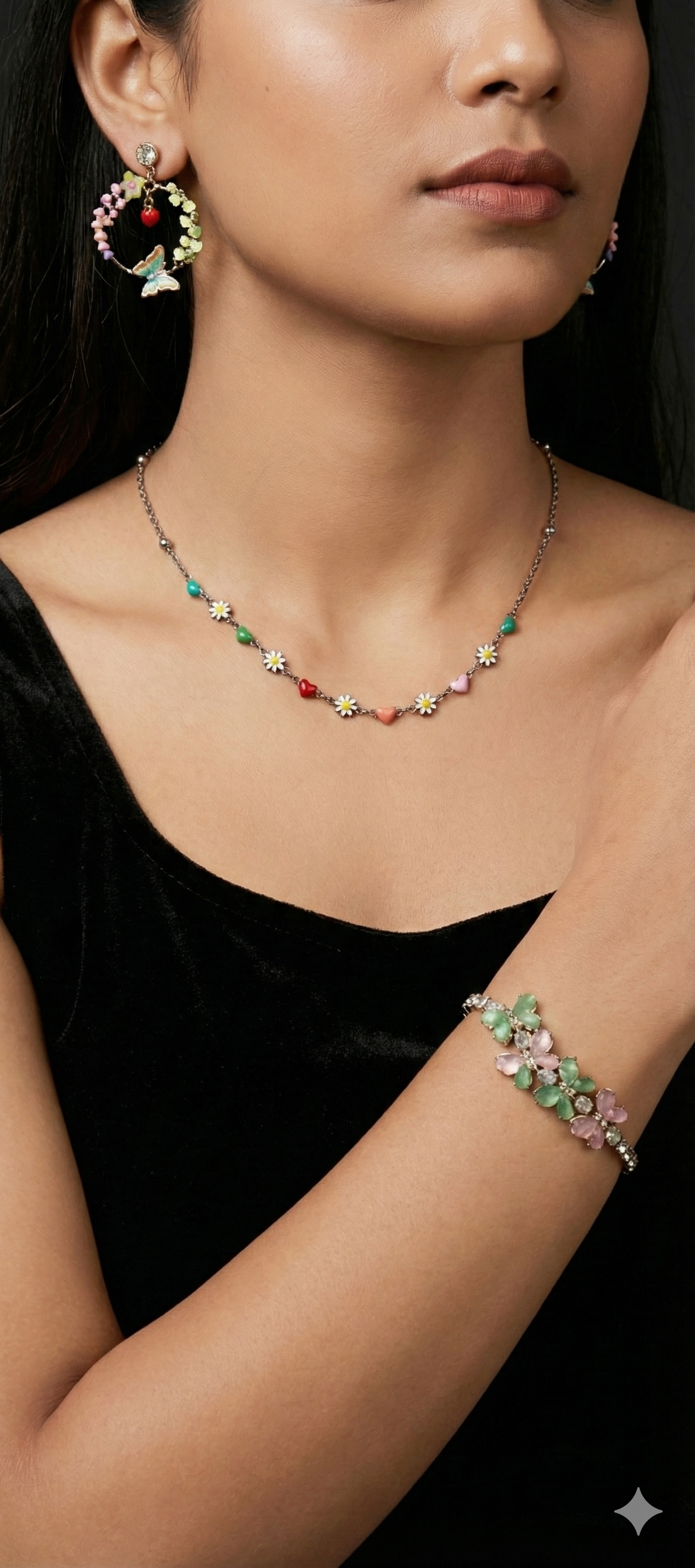 Floral Beaded Jewelry Set