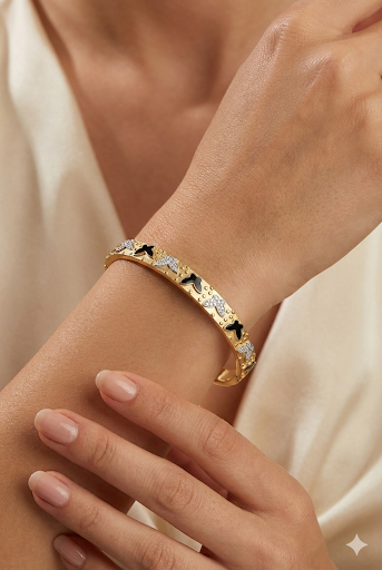 Gold plated Butterfly Bangle