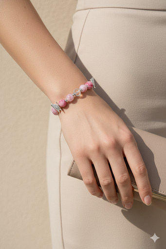 Pink Butterfly Charm Bracelet