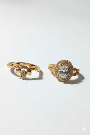 Elegant Gold plated Rings Set