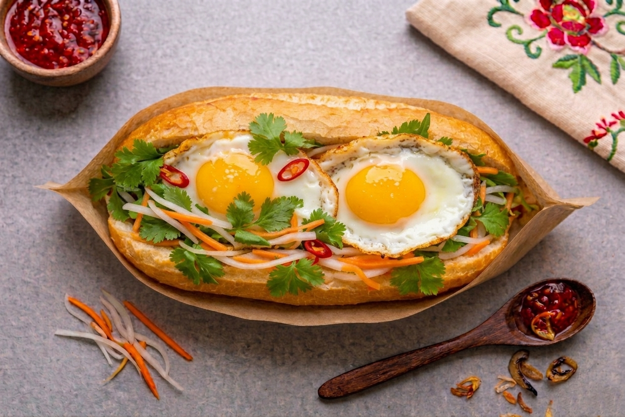 Bánh mì Pate ốp la