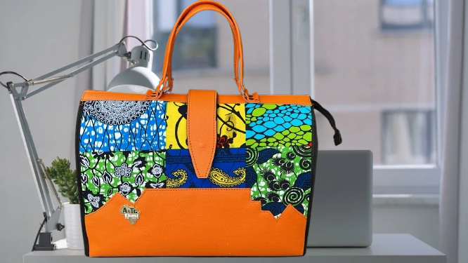 Patchwork Orange Tote Bag