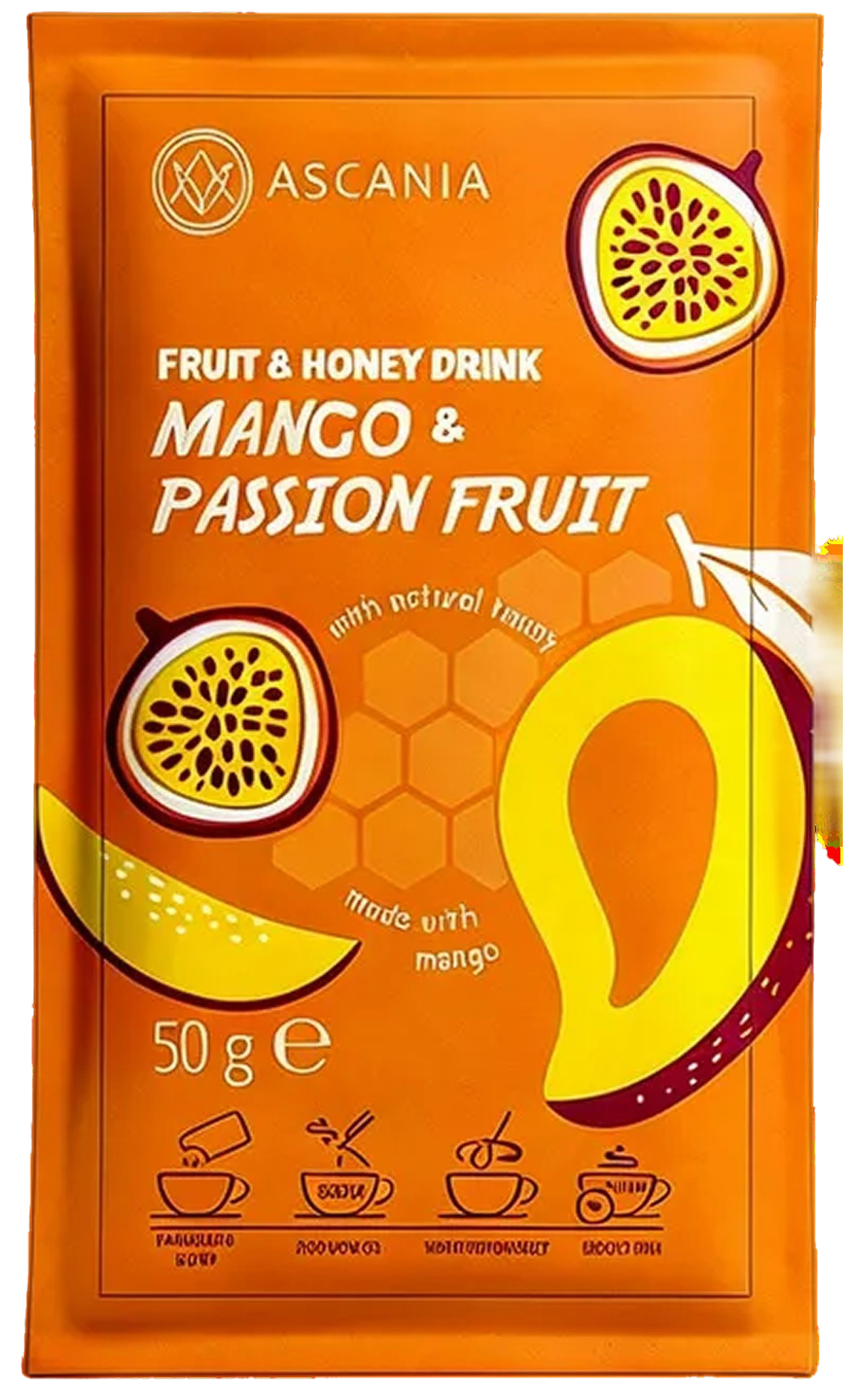 Vaisių arbata su medumi „Mangas ir pasifloros vaisius“