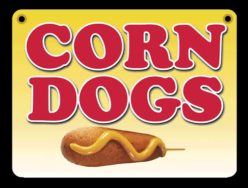 CORN DOG SIGN - Concession Trailer, Stand, Restaurant 12" x 17" PVC