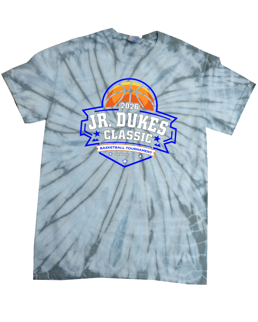 Jr. Dukes Basketball Classic Tournament Custom Tie Dye T-Shirt