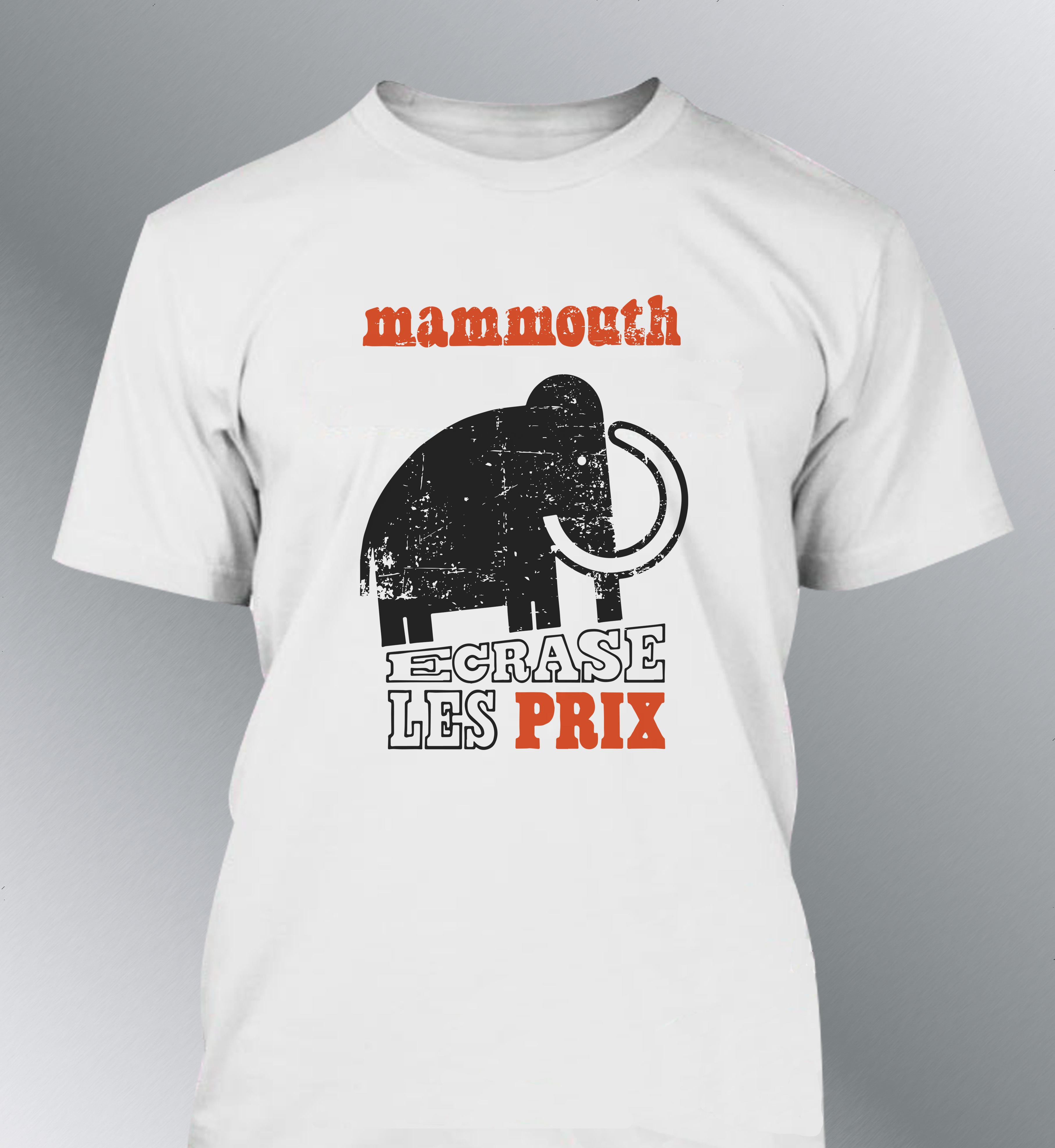 T-shirt Homme Supermarché Mammouth - Aspect usé