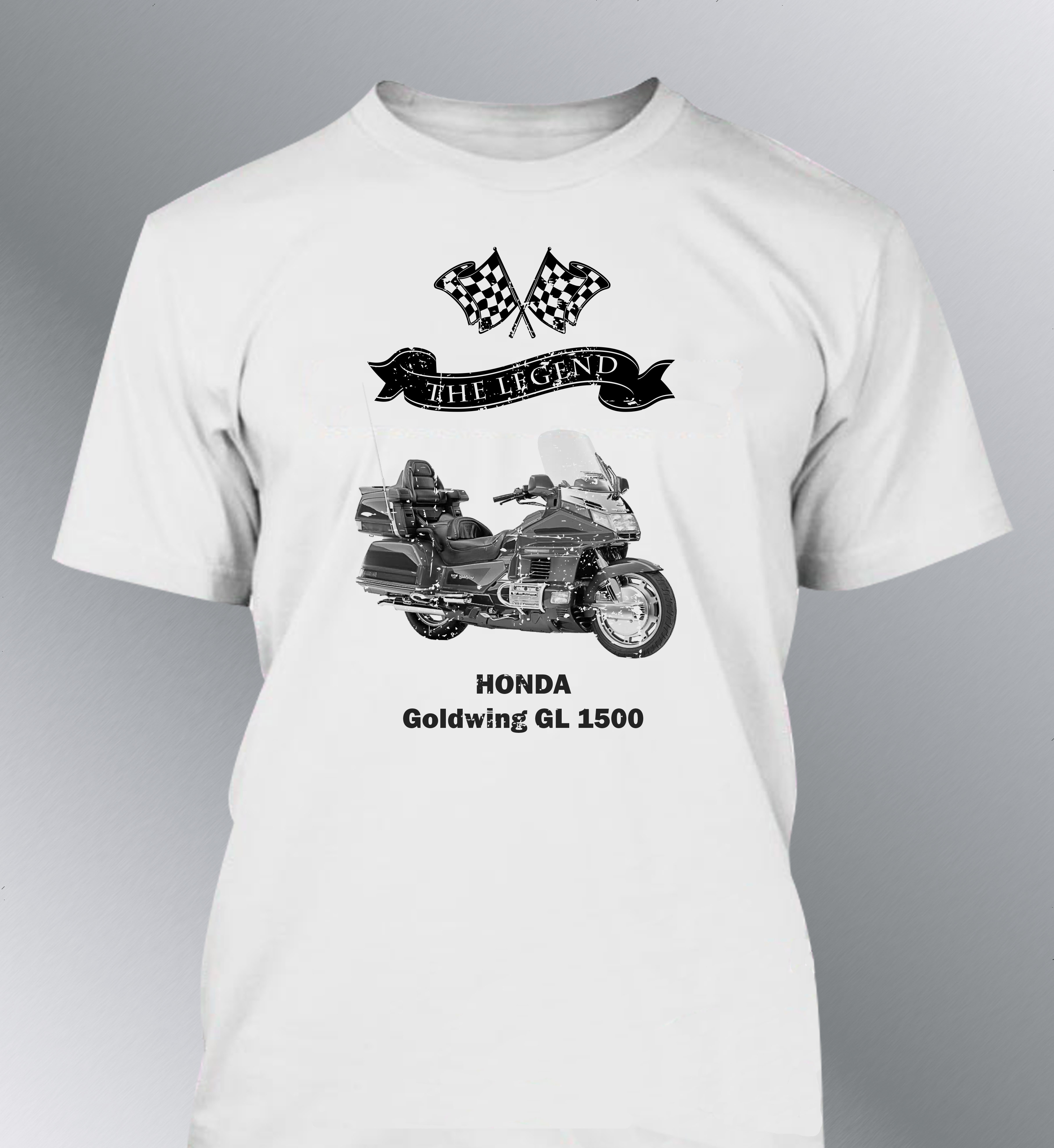 T-shirt Homme The Legend - Honda Goldwing - Aspect usé