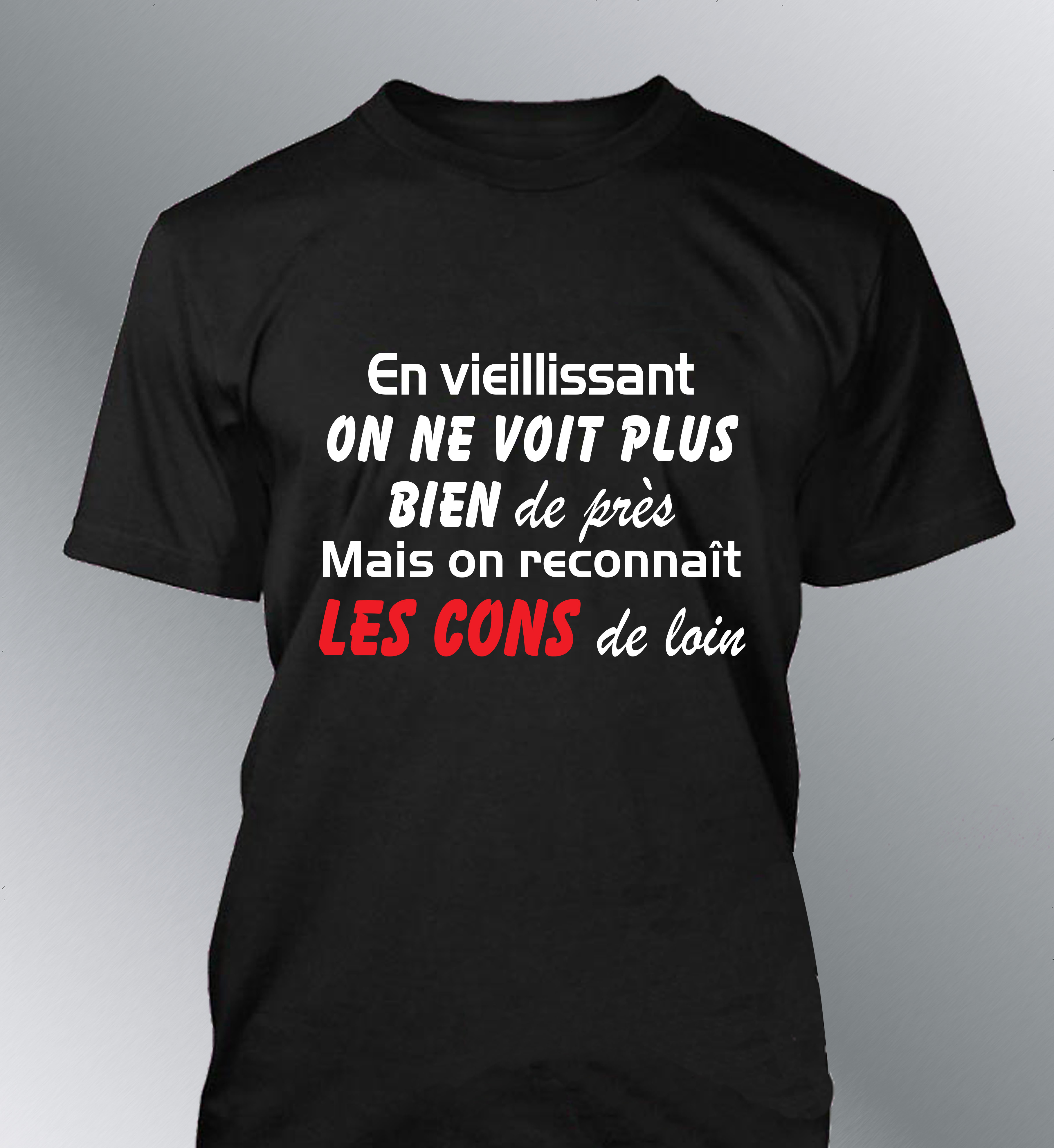 T-shirt Homme Humour "En vieillissant"