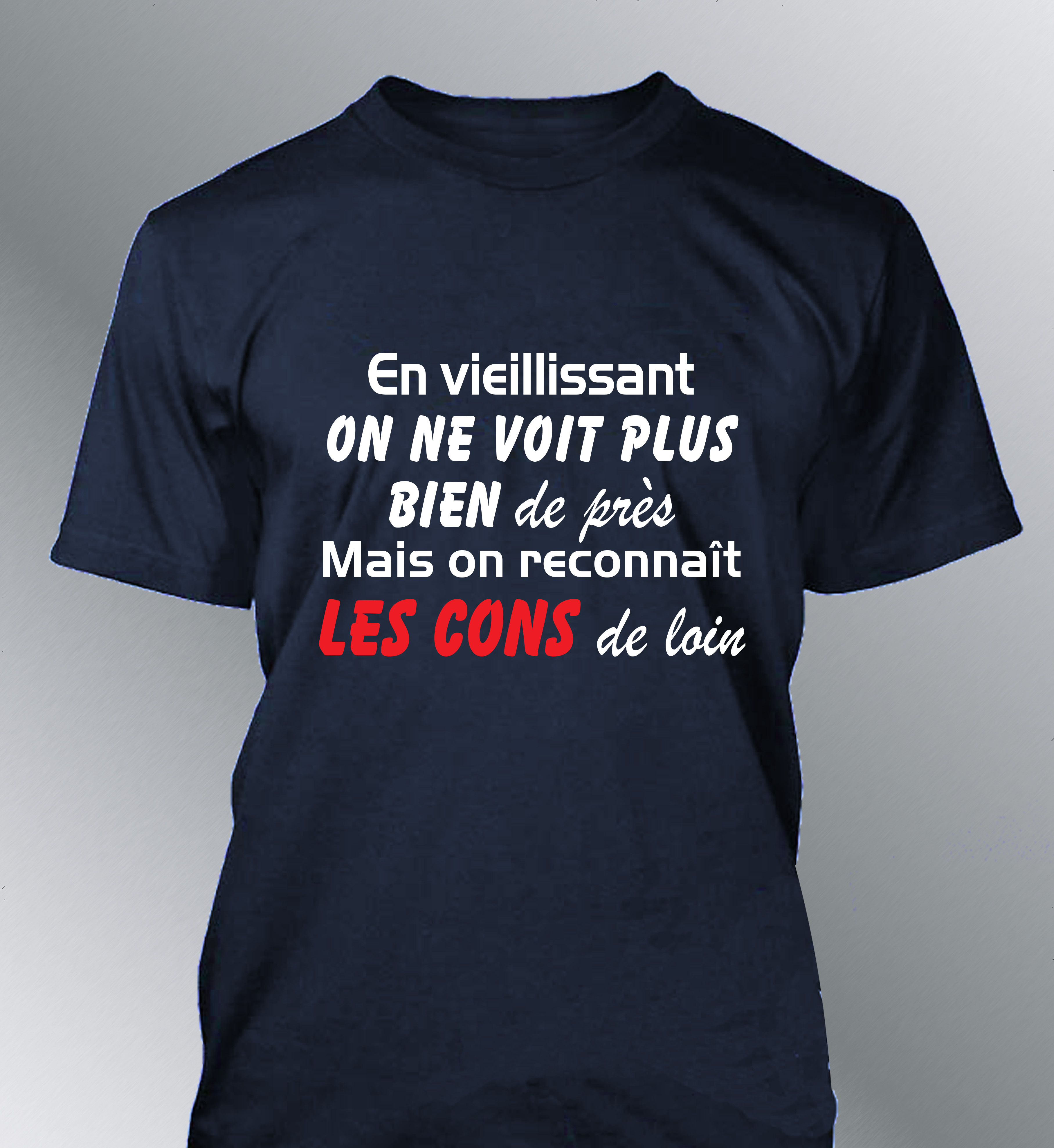 T-shirt Homme Humour "En vieillissant"
