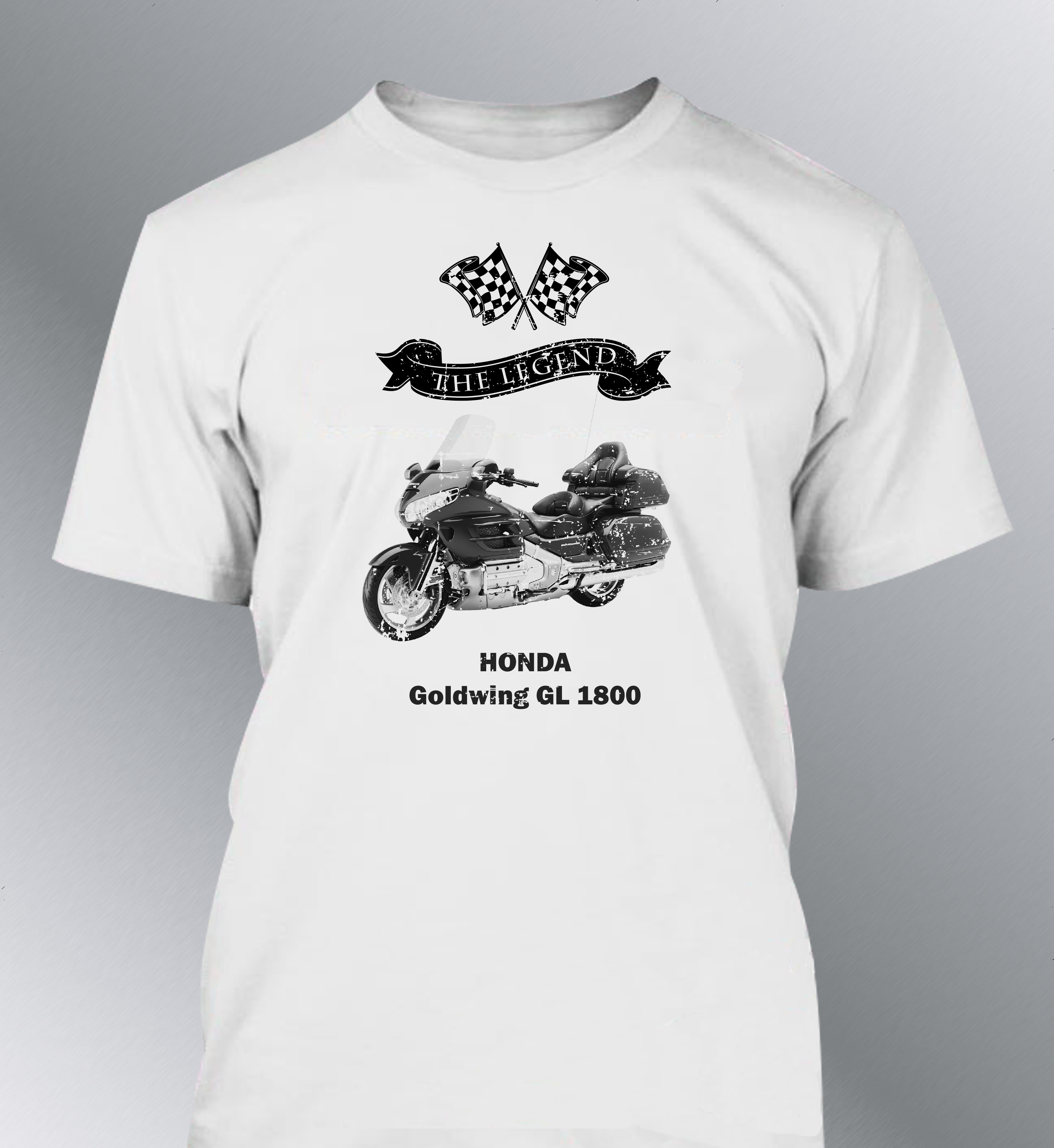T-shirt Homme The Legend - Honda Goldwing - Aspect usé