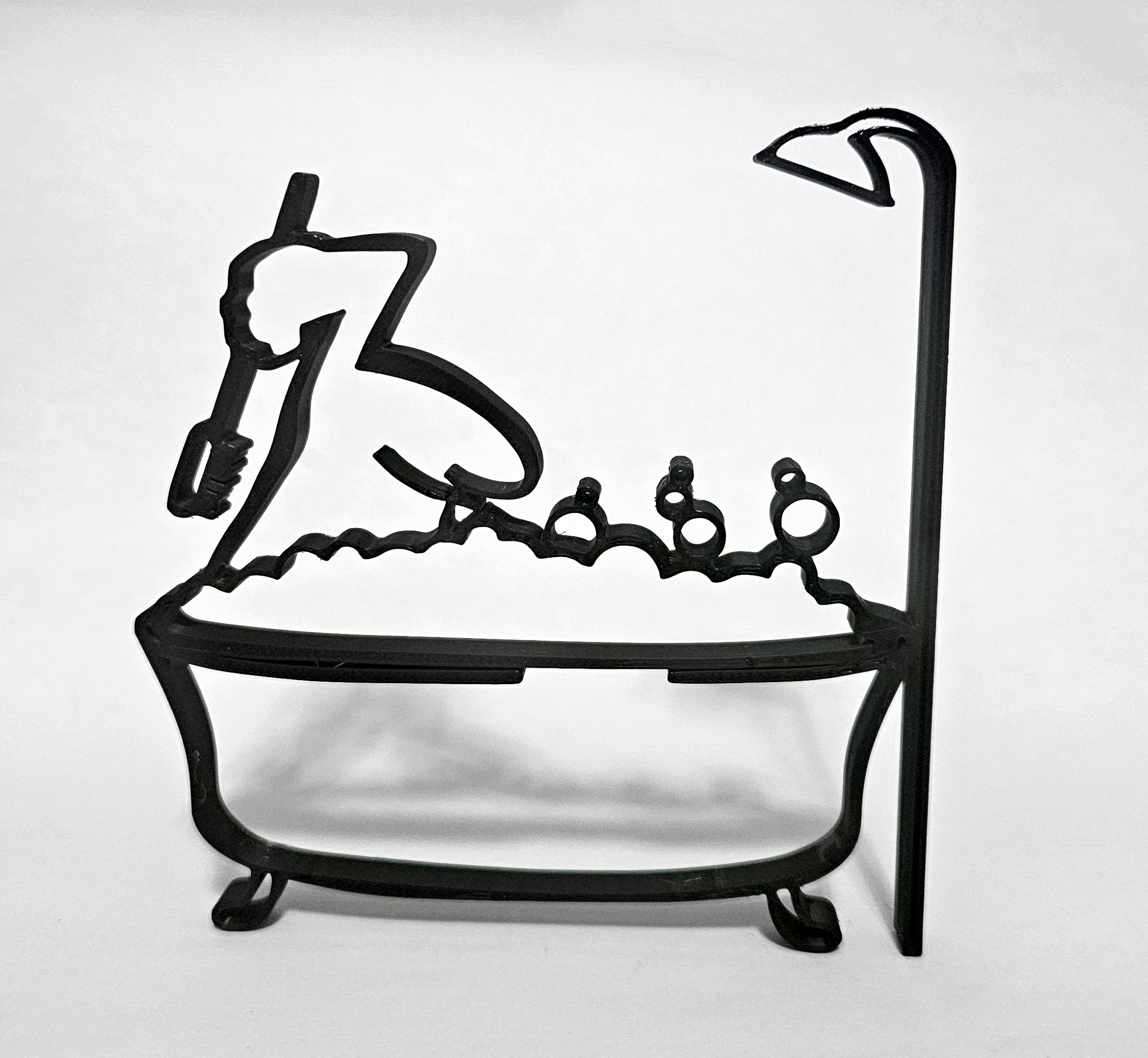 Objet décoratif mural (série TV des années 70) en plastique imprimé en 3D - Salle de bains