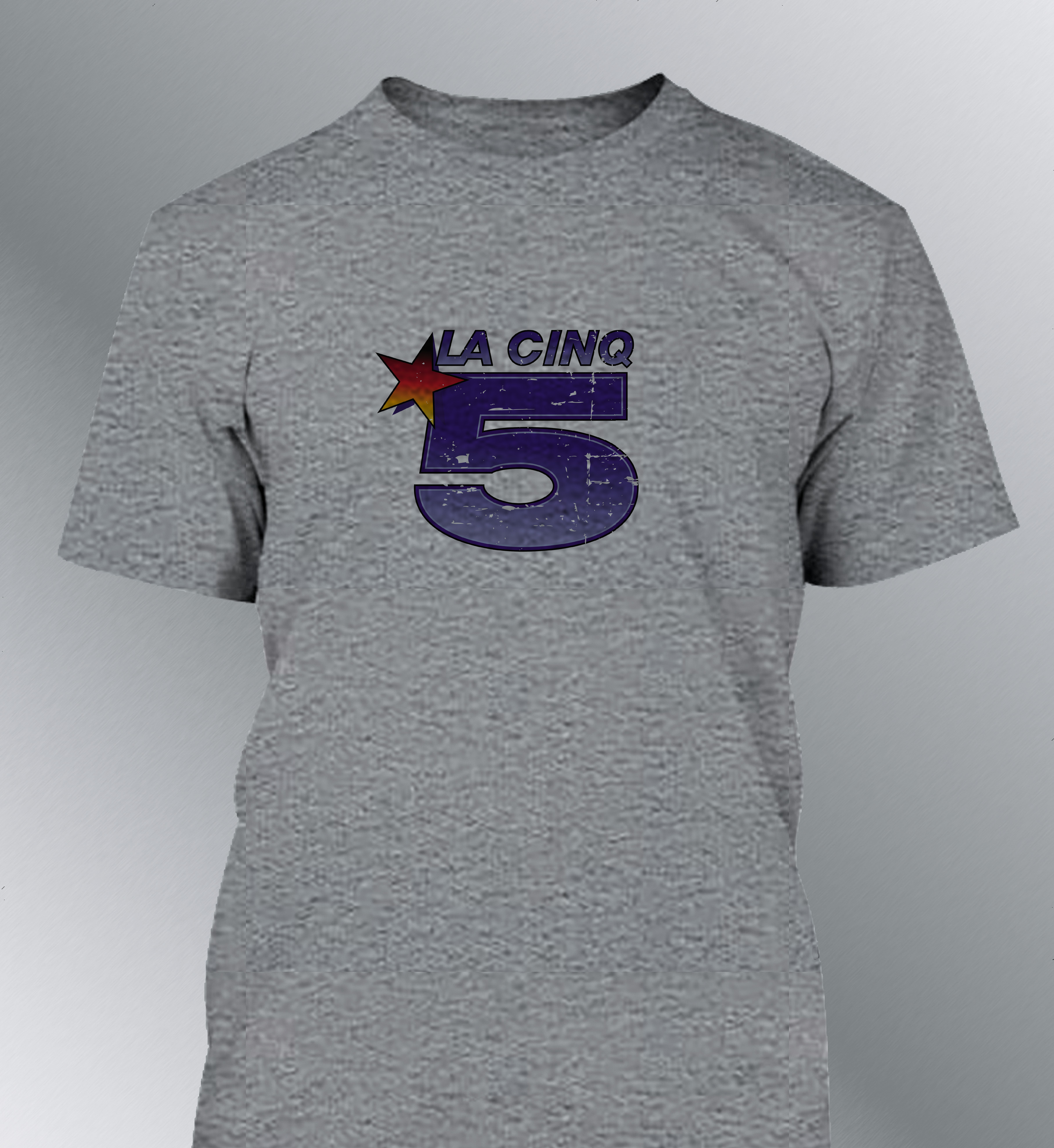 T-shirt Homme La Cinq 5 ancienne chaine Française