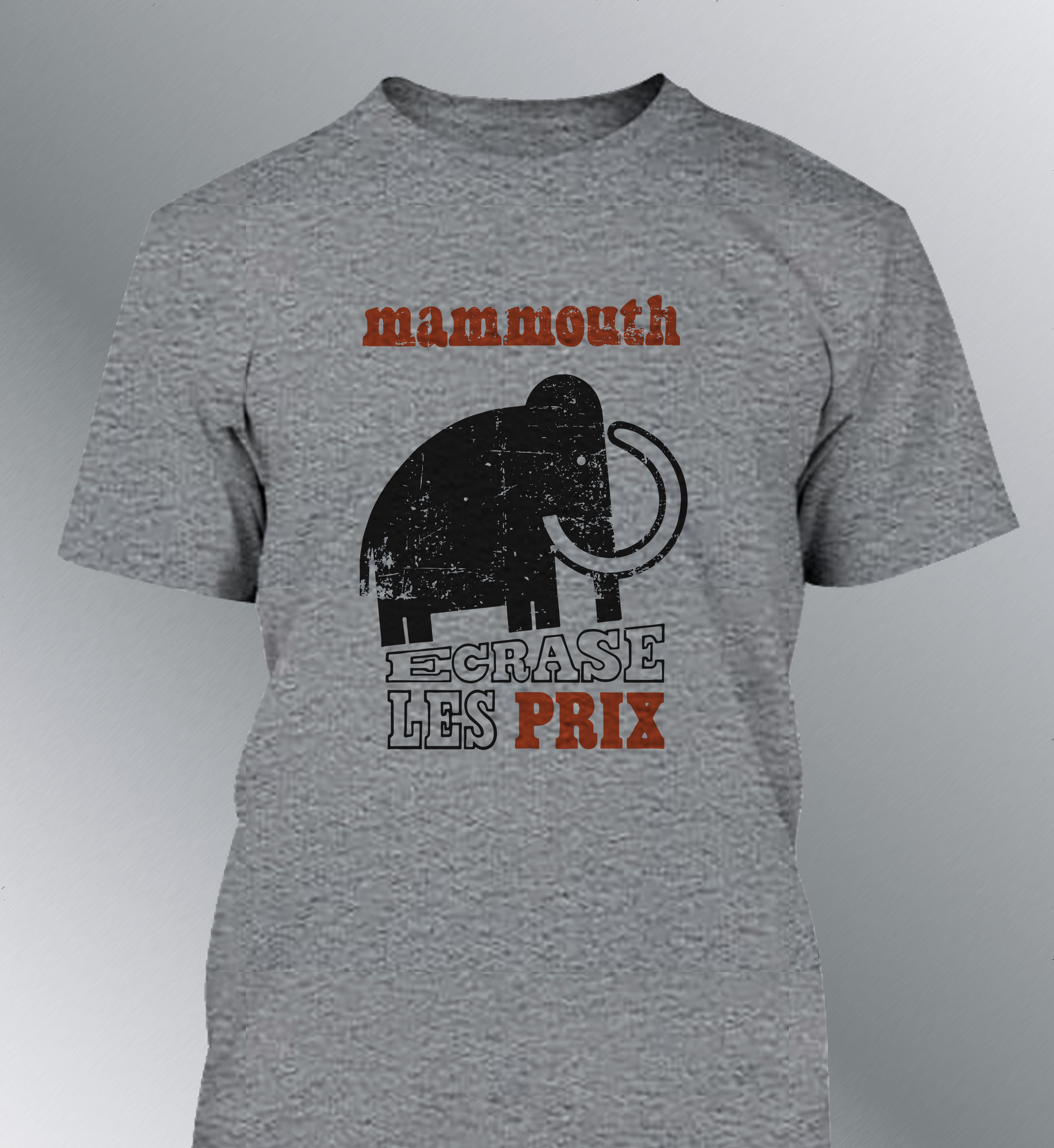 T-shirt Homme Supermarché Mammouth - Aspect usé