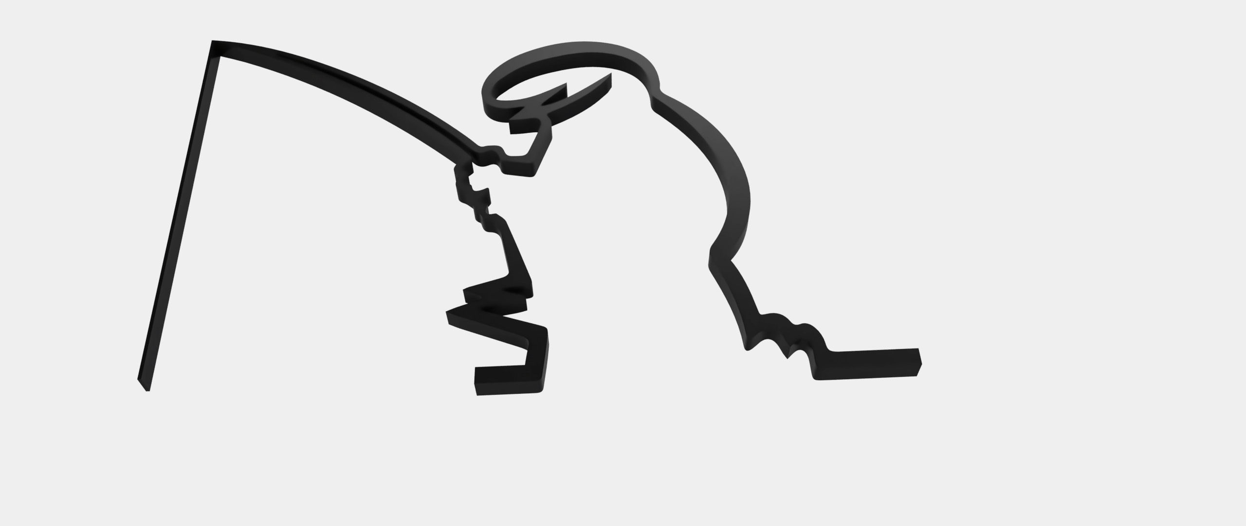 Objet décoratif mural (série TV des années 70) en plastique imprimé en 3D - Pêche