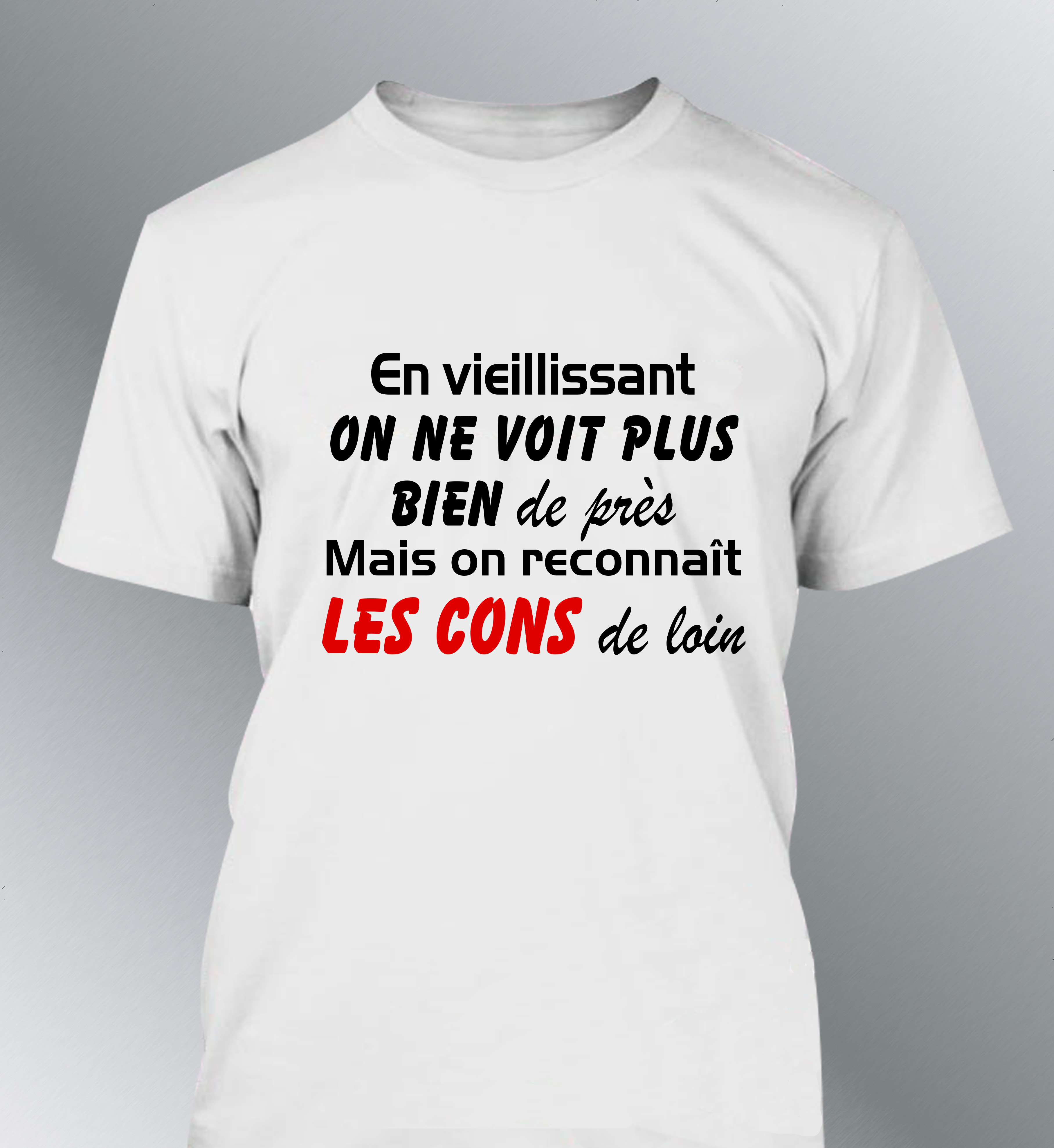 T-shirt Homme Humour "En vieillissant"