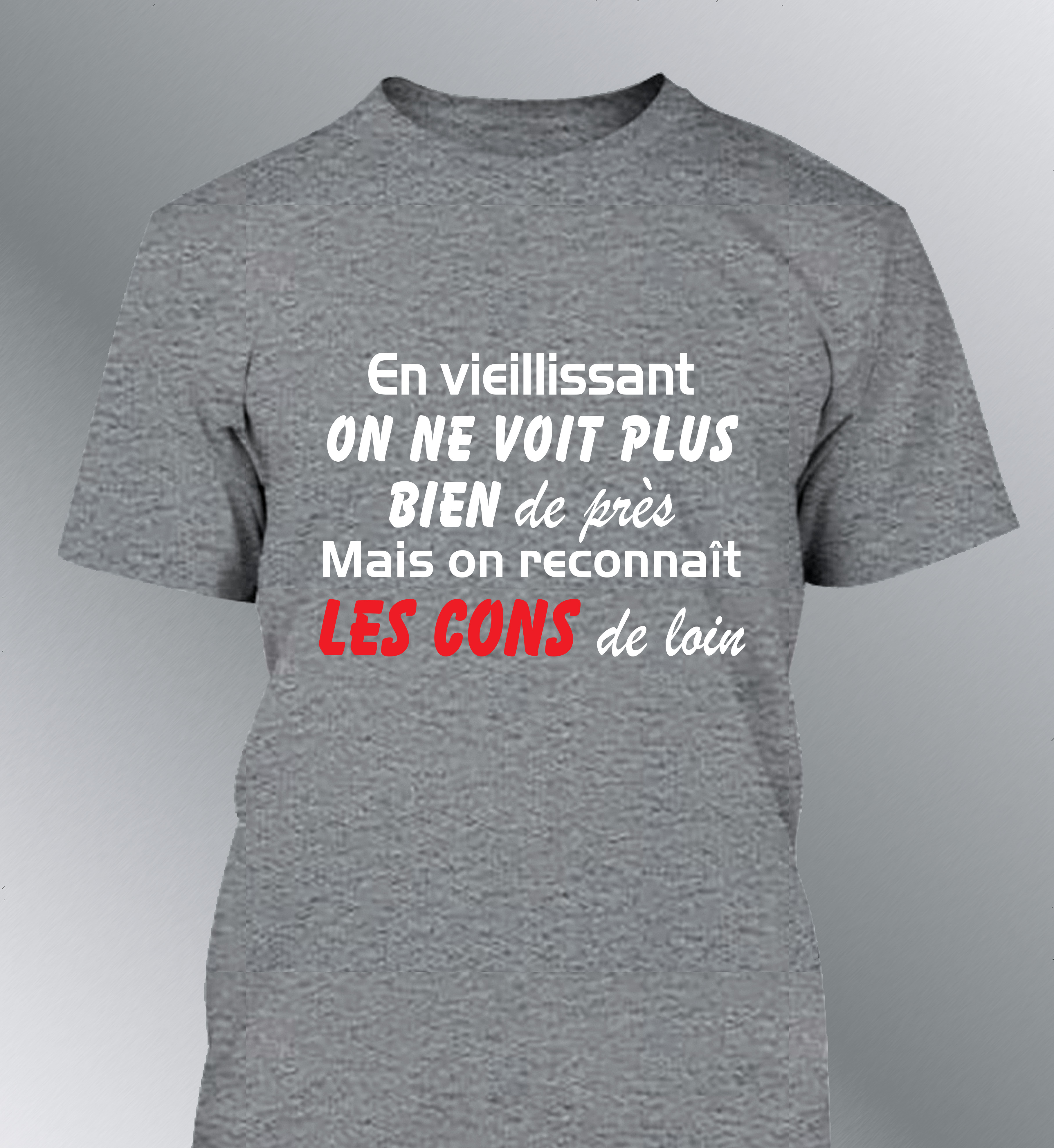 T-shirt Homme Humour "En vieillissant"