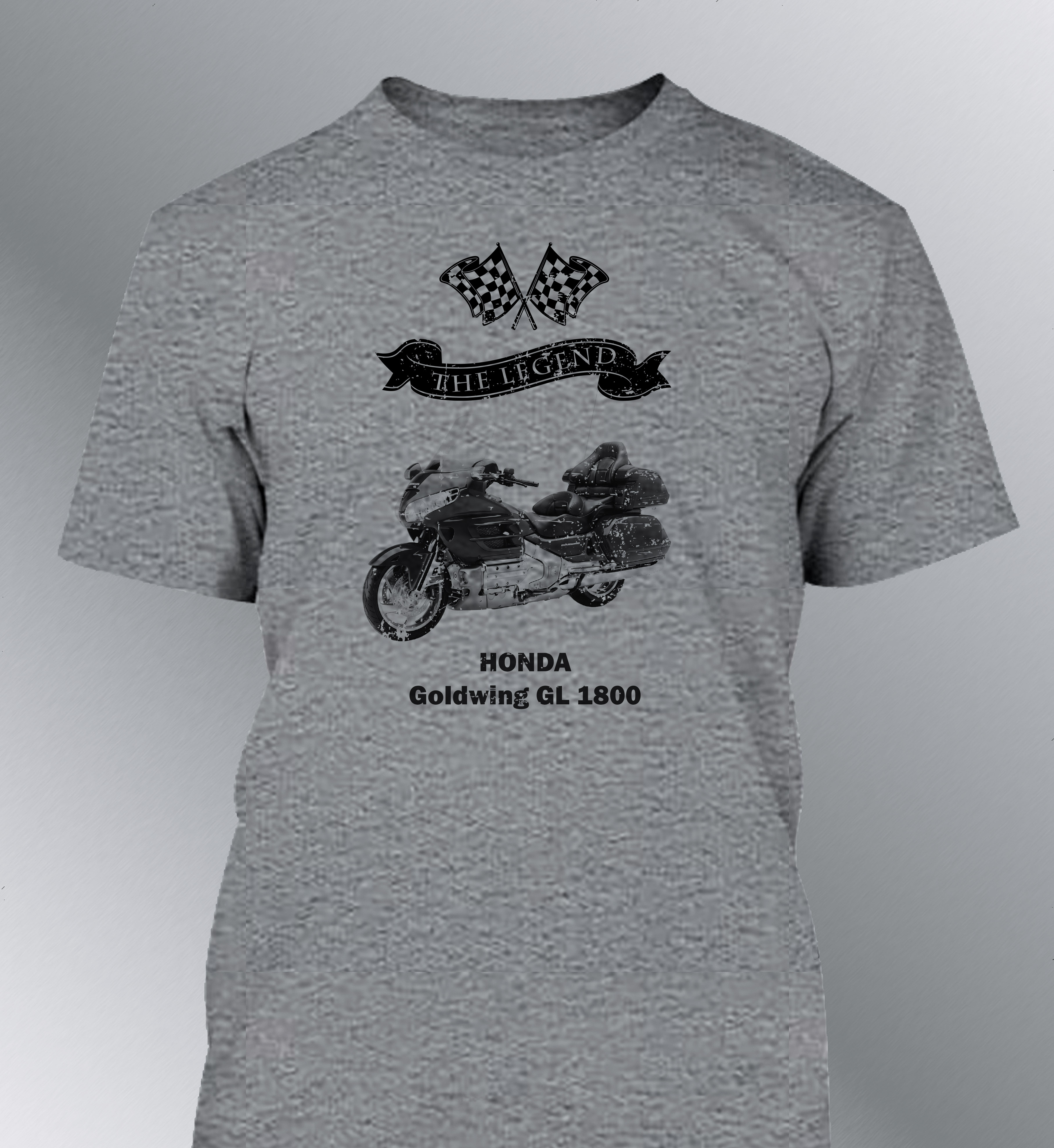 T-shirt Homme The Legend - Honda Goldwing - Aspect usé