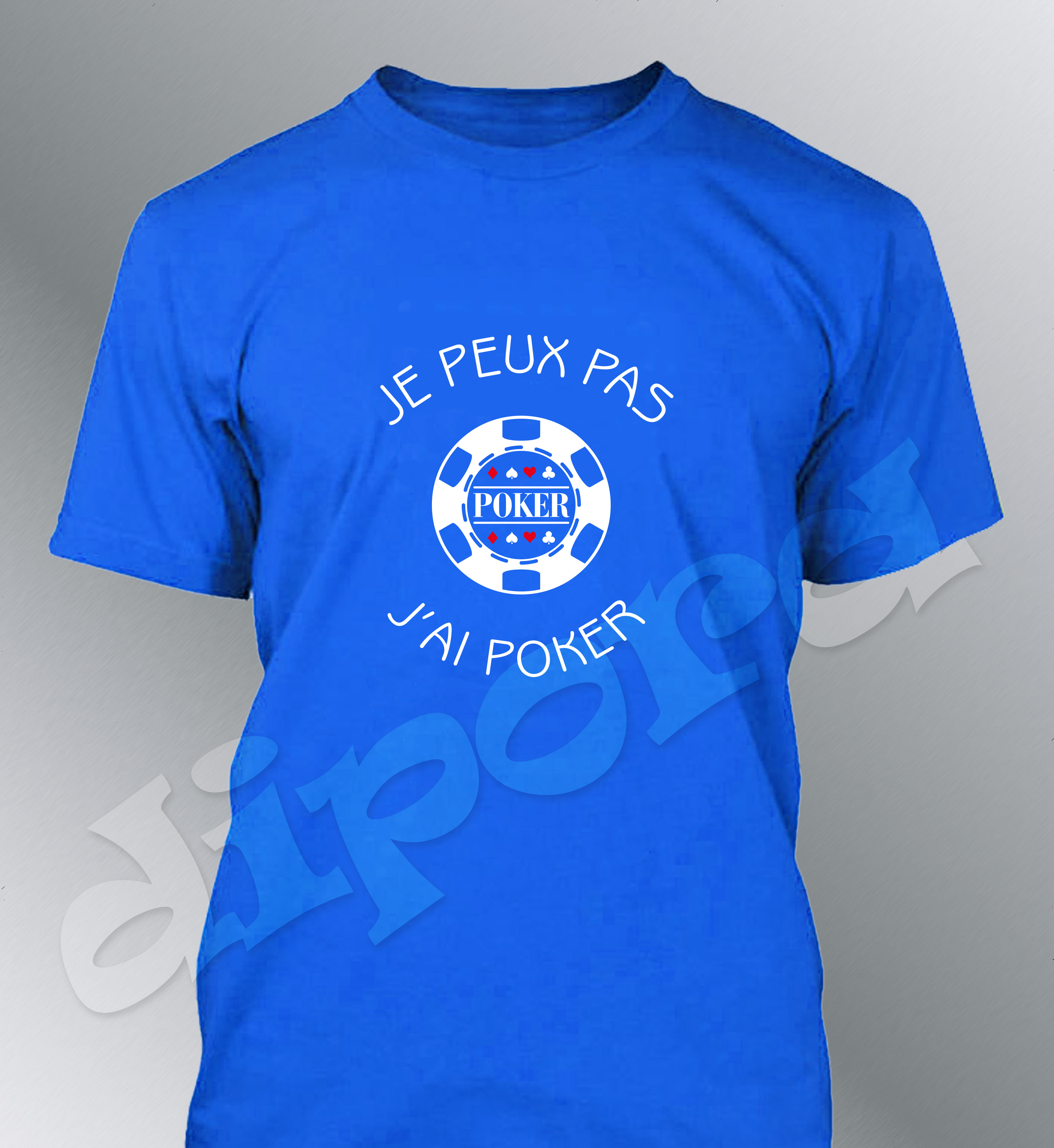 T-shirt Homme Je peux pas j'ai Poker