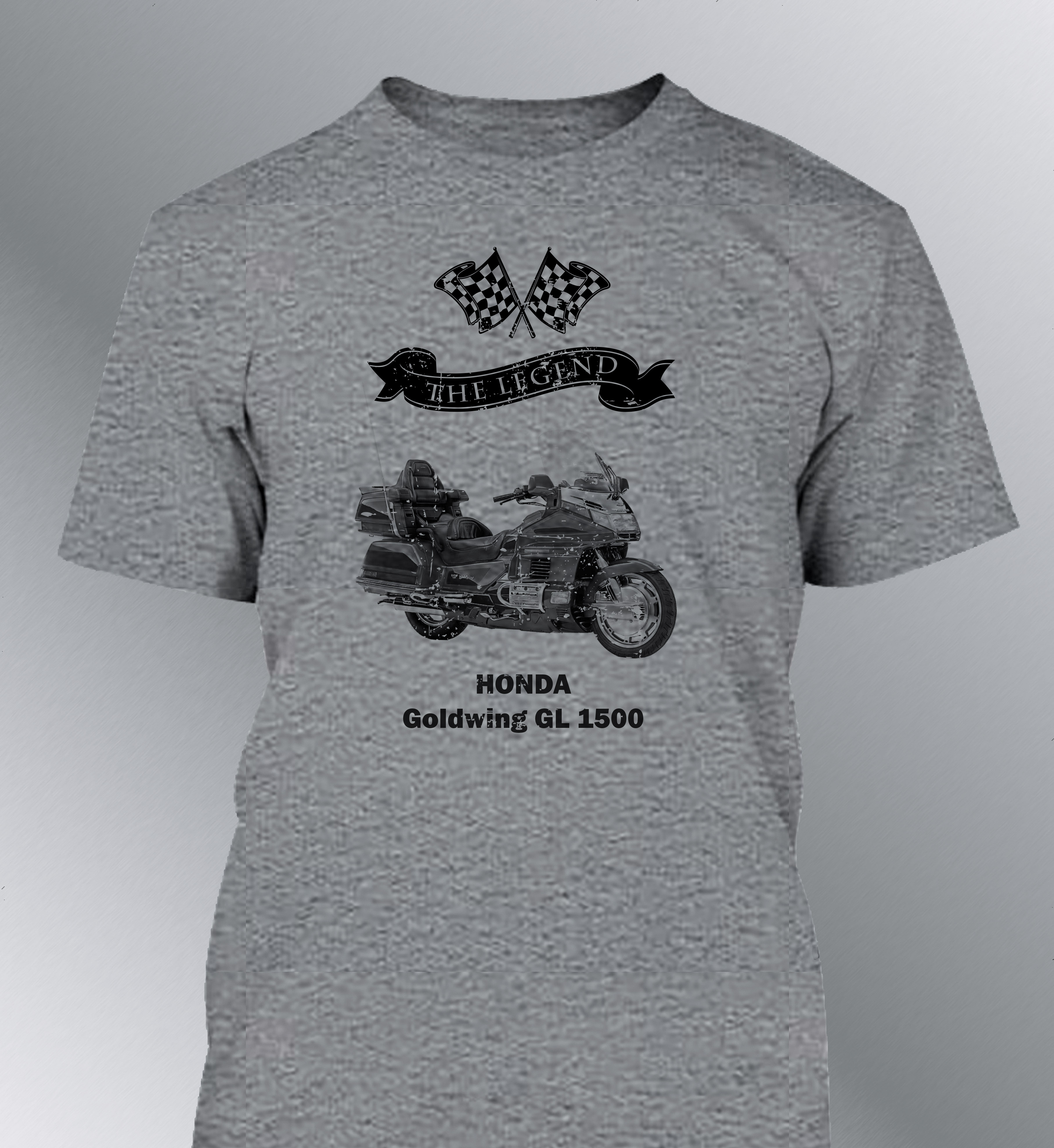 T-shirt Homme The Legend - Honda Goldwing - Aspect usé