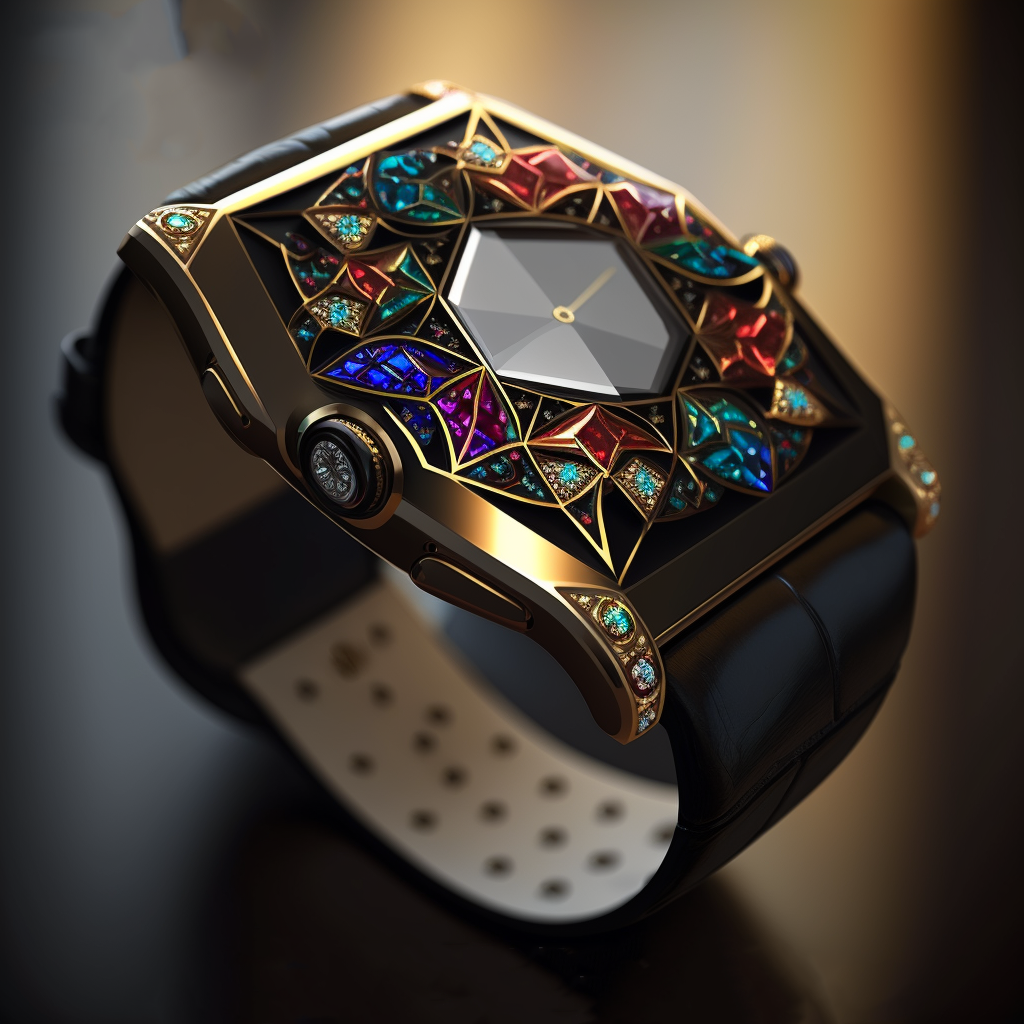 Luxury Gemstone Art Watch