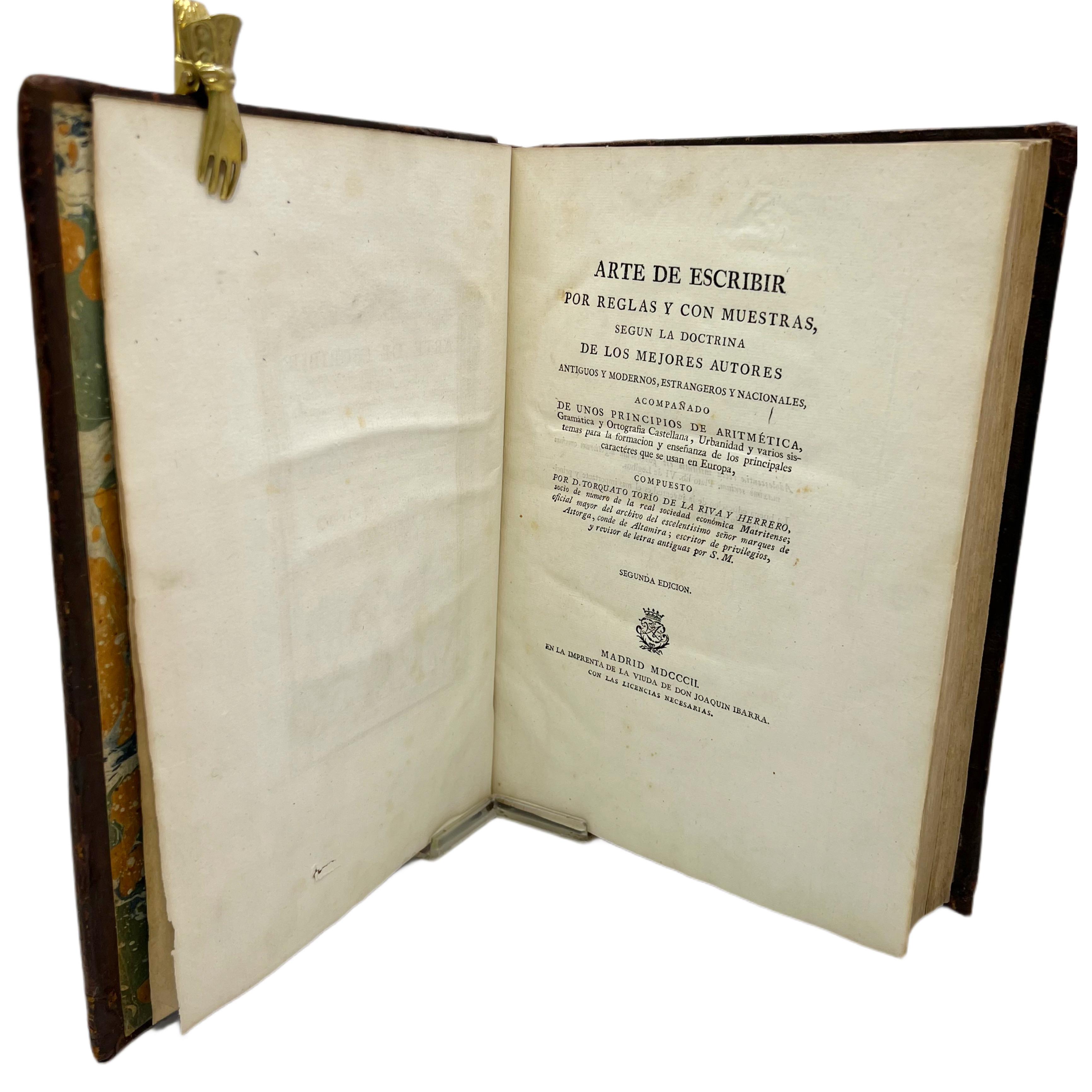 TORQUATO TORIO DE LA RIVA - ARTE DE ESCRIBIR POR REGLAS - 1802
