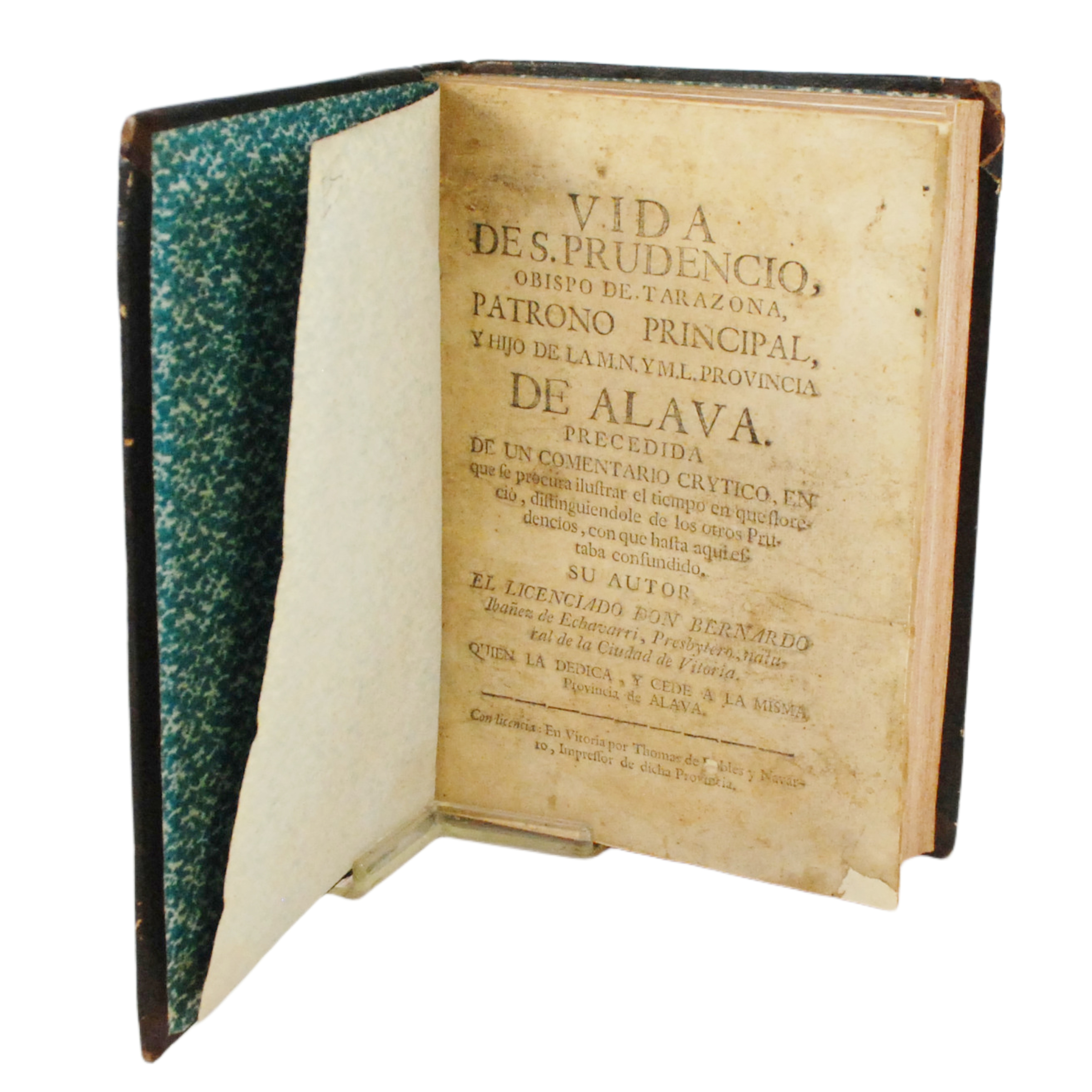 BERNARDO IBAÑEZ DE ETXAVARRI - VIDA DE SAN PRUDENCIO - 1754