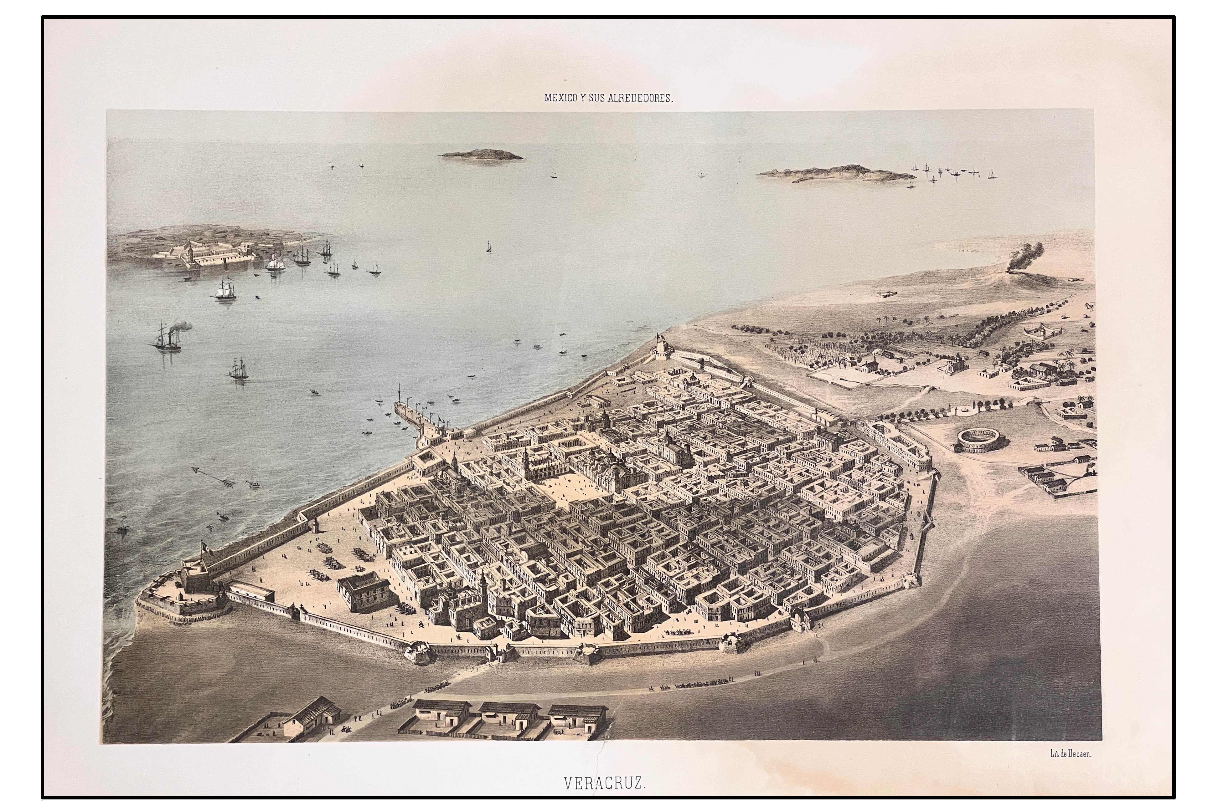 CASIMIRO CASTRO - VISTA DE VERACRUZ - 1863