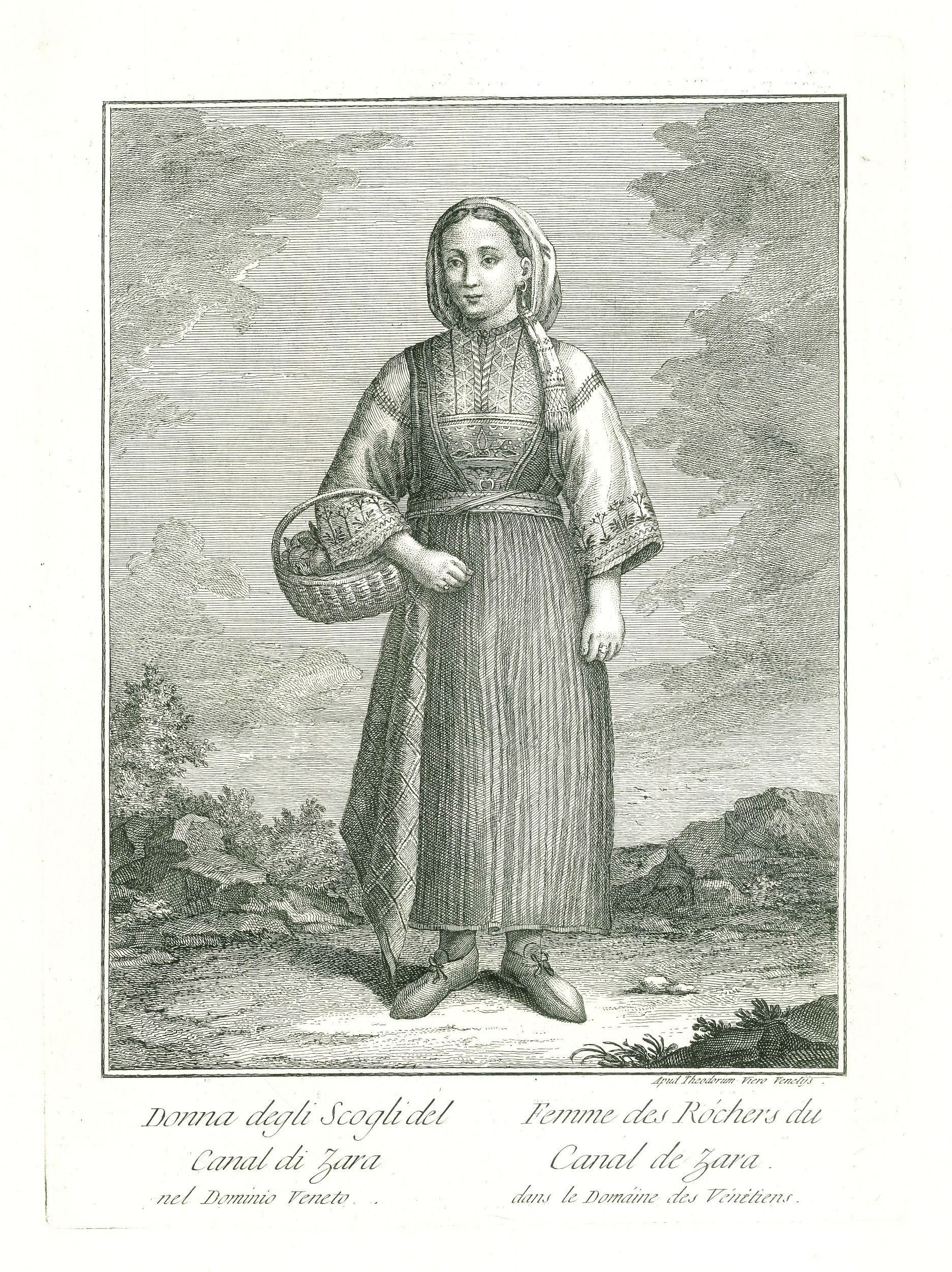 TEODORO VIERO - DONNA DEGLI SCOGLI DEL CANAL DI ZARA /  FEMME DES RÓCHERS DU CANAL DE ZARA - 1791
