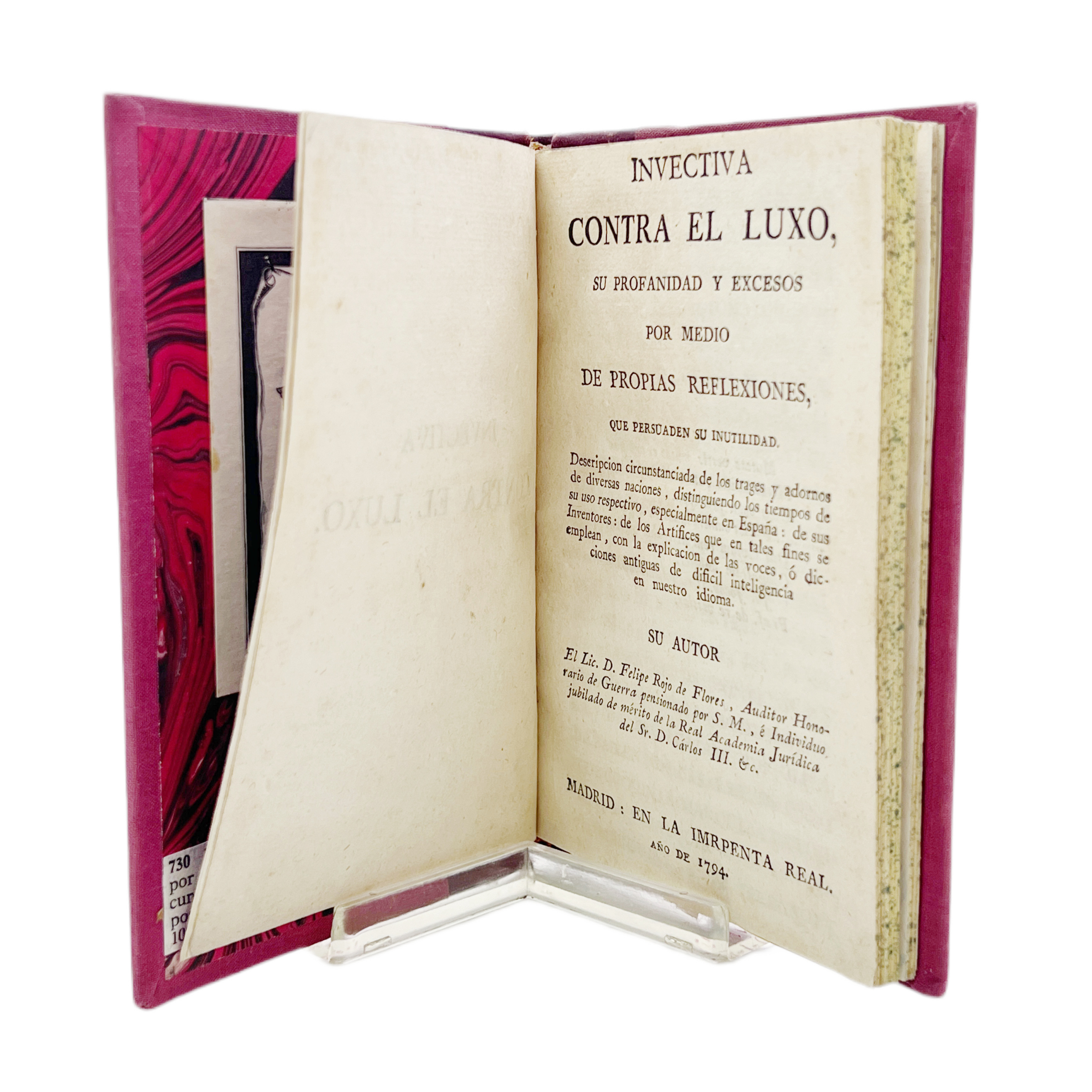 FELIPE ROJO DE FLORES - INVECTIVA CONTRA EL LUXO (1ª EDICIÓN) - 1794