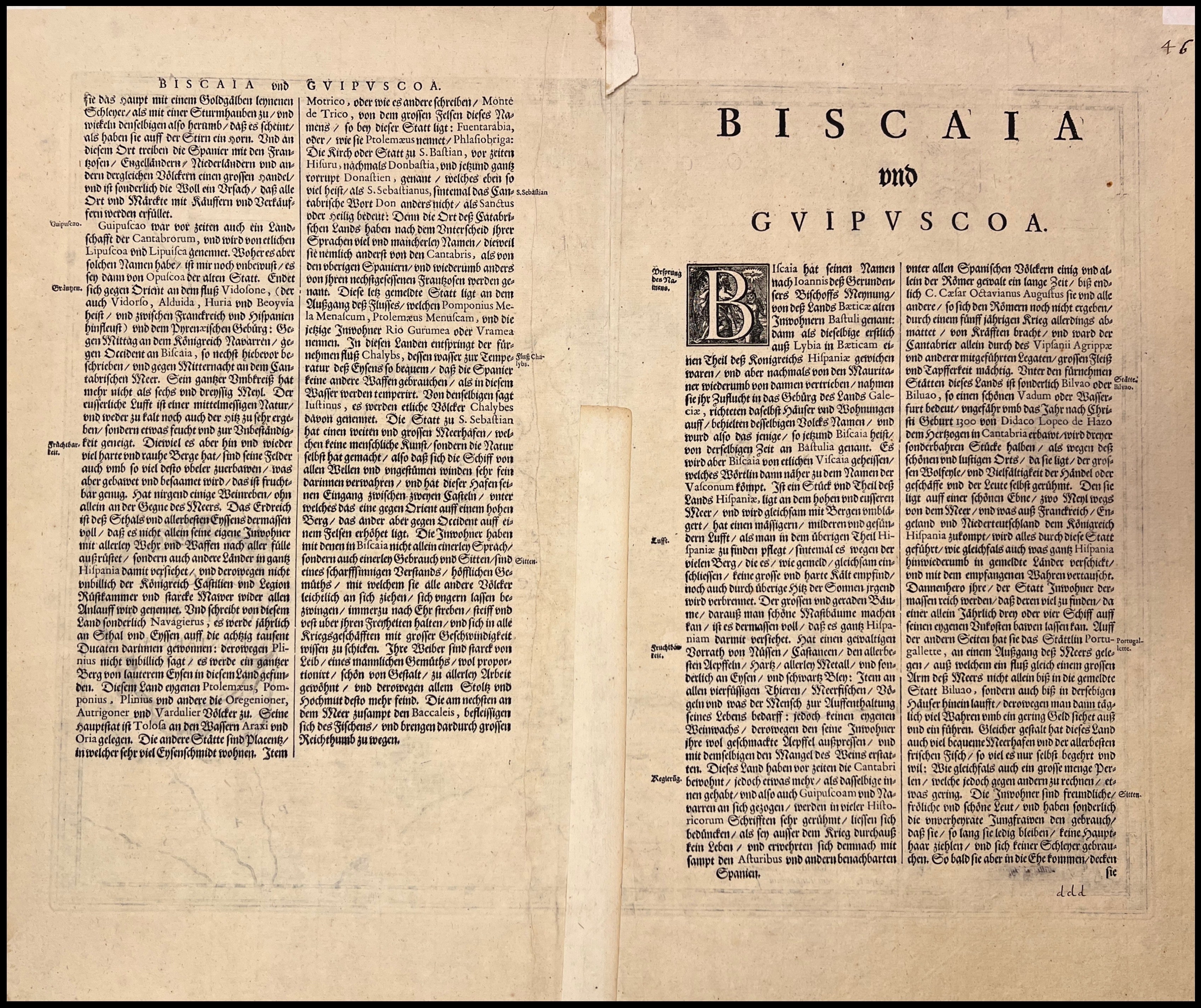 JANSSONIUS - HONDIUS - MAPA DEL PAIS VASCO - 1640