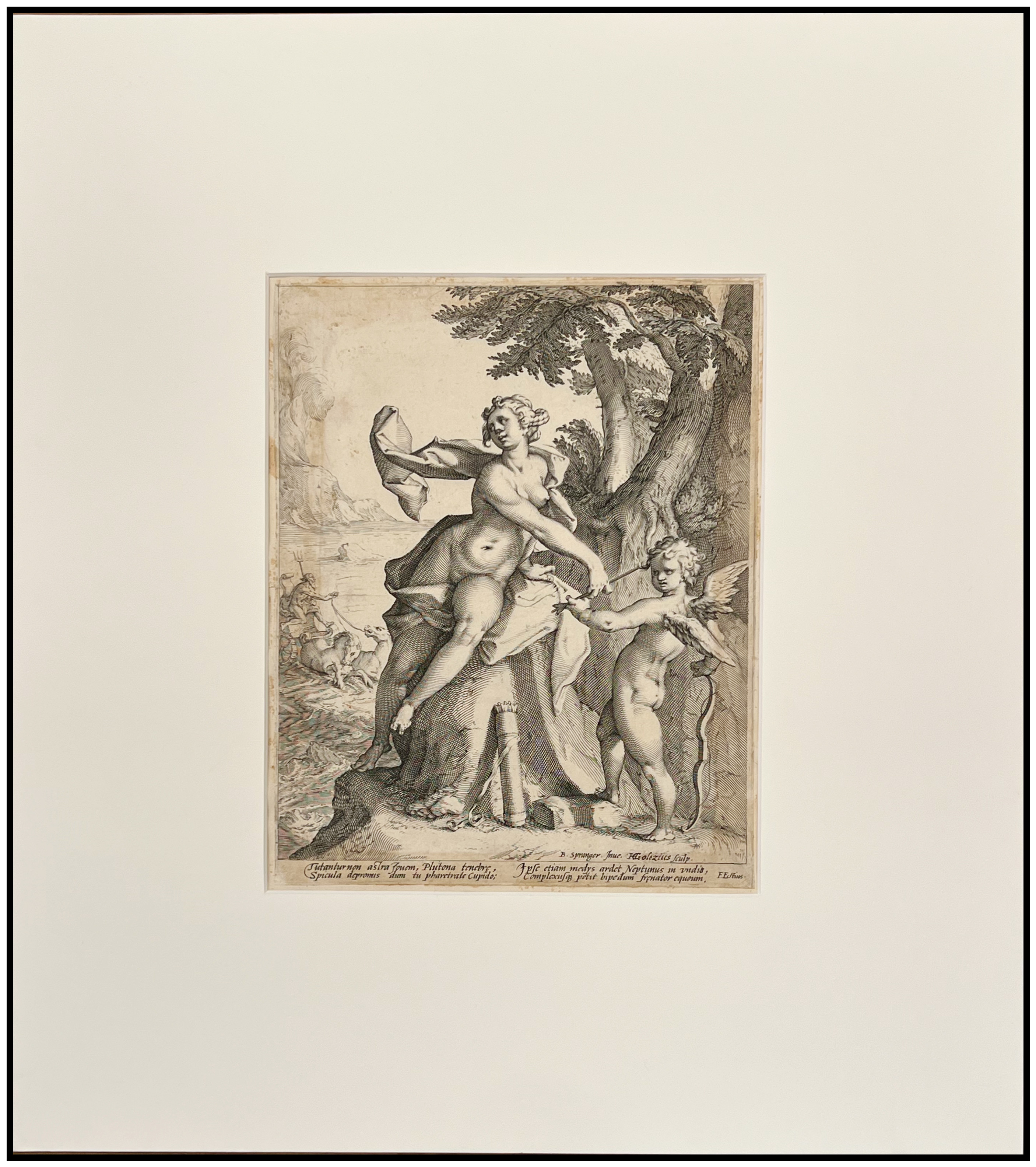 B. SPRANGER  - VENUS SUJETA LA FLECHA DE CUPIDO - 1600