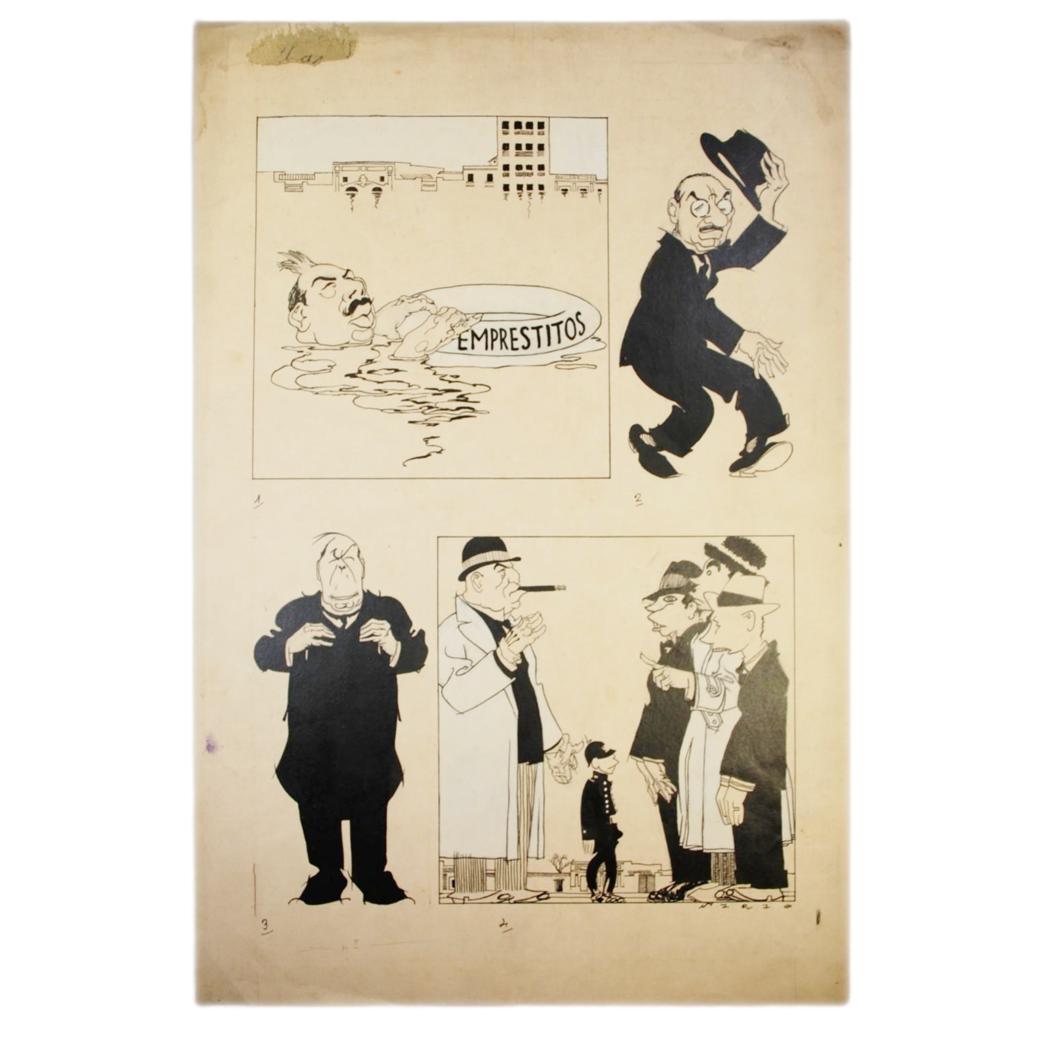 ALEJANDRO SIRIO - EMPRESTITOS (DIBUJO ORIGINAL) - 1920