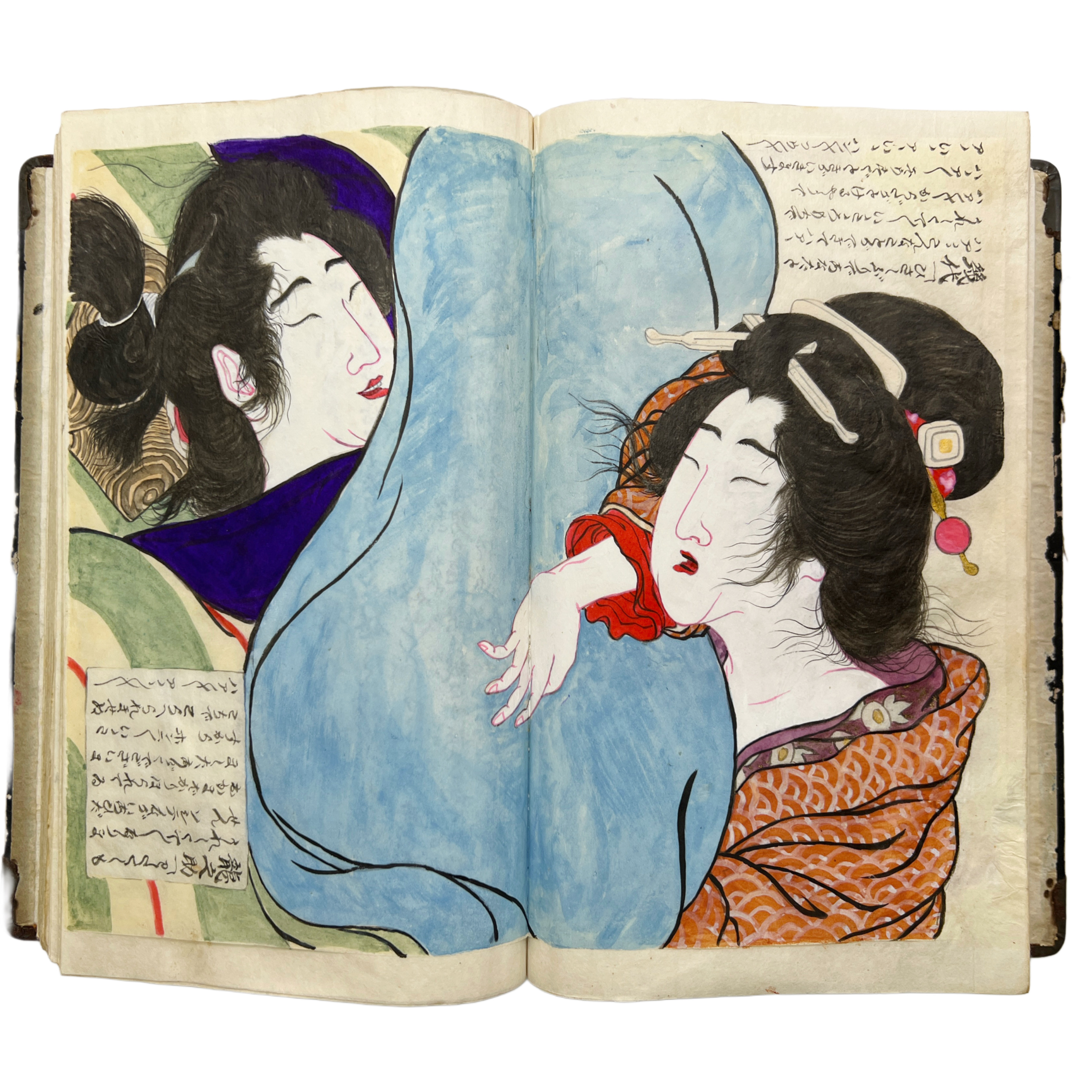 SHUNGA NANSHOKU (HOMOERÓTICO) - MANUSCRITO PINTURA ORIGINAL - C.1900
