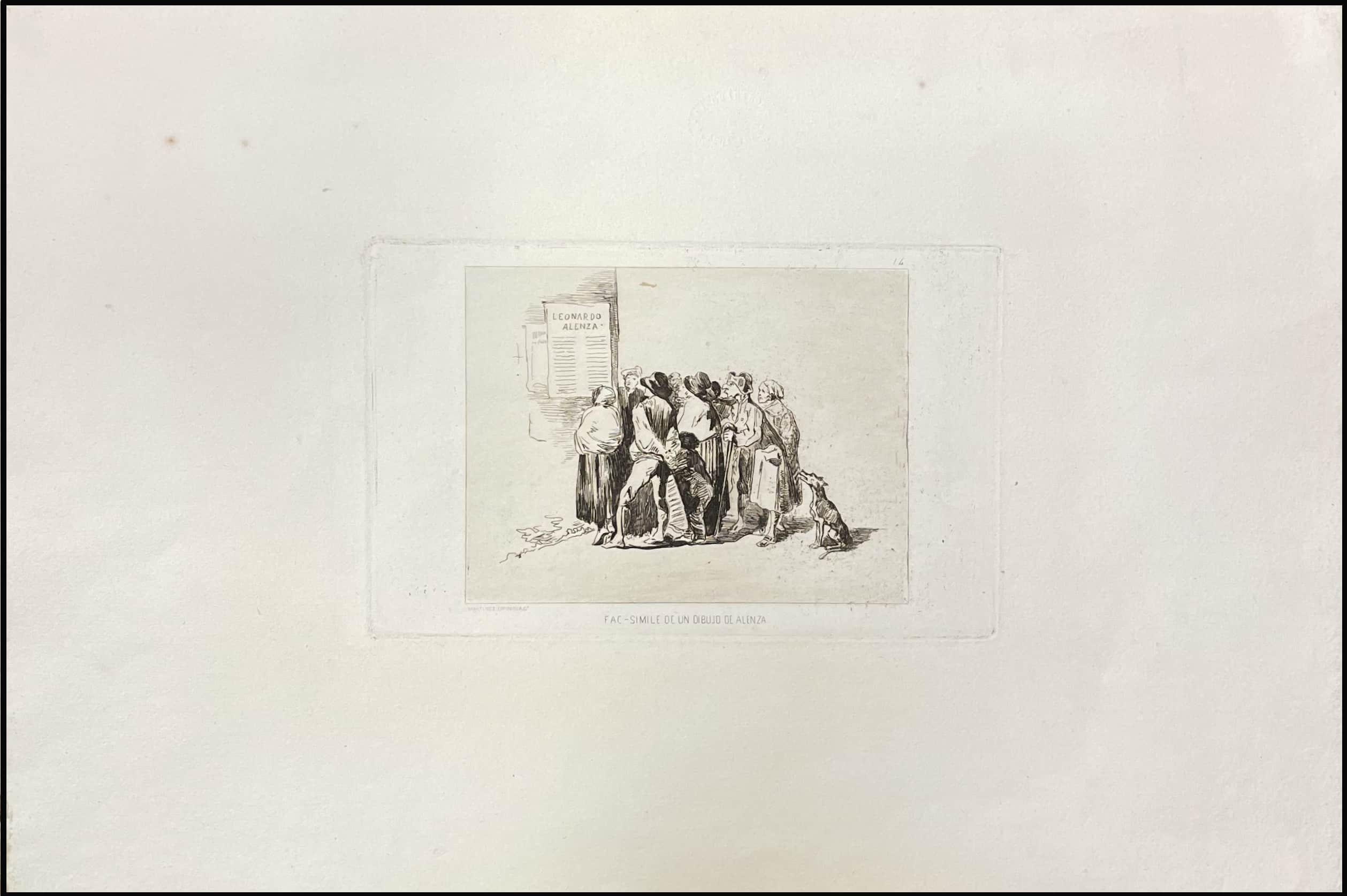 J. MARTÍNEZ ESPINOSA - FACSIMILE DE UN DIBUJO DE ALENZA - 1875