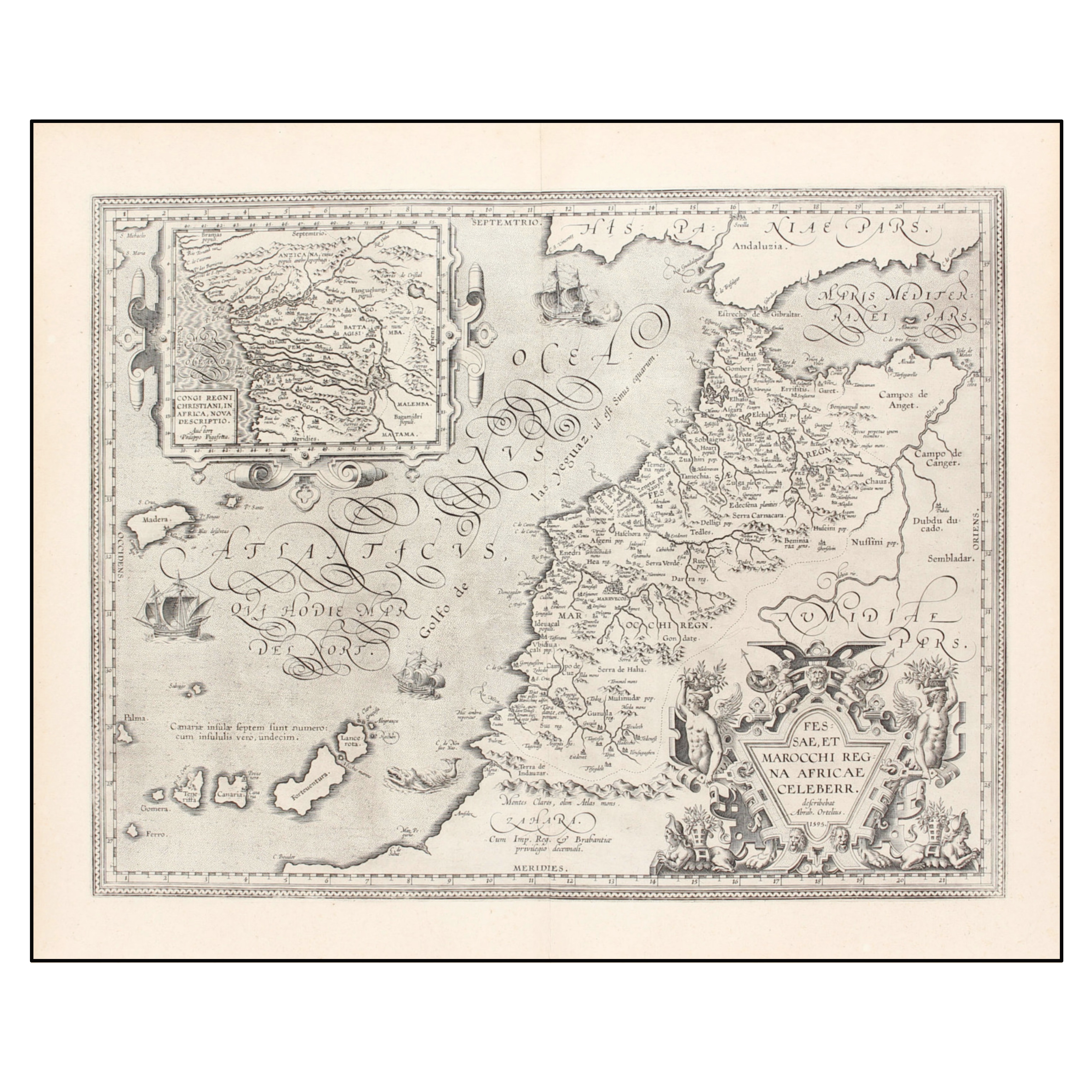 ABRAHAM ORTELIUS - FESSAE, ET MAROCCHI REGNA - 1595