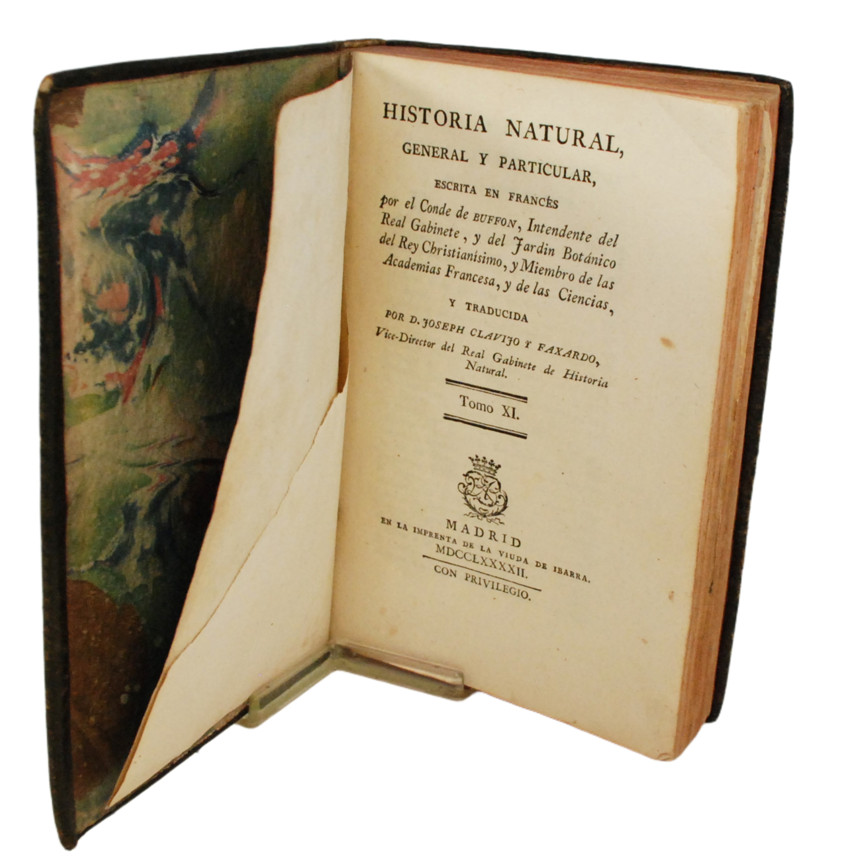 BUFFON - HISTORIA NATURAL GENERAL Y PARTICULAR (TOMO XI) - 1792