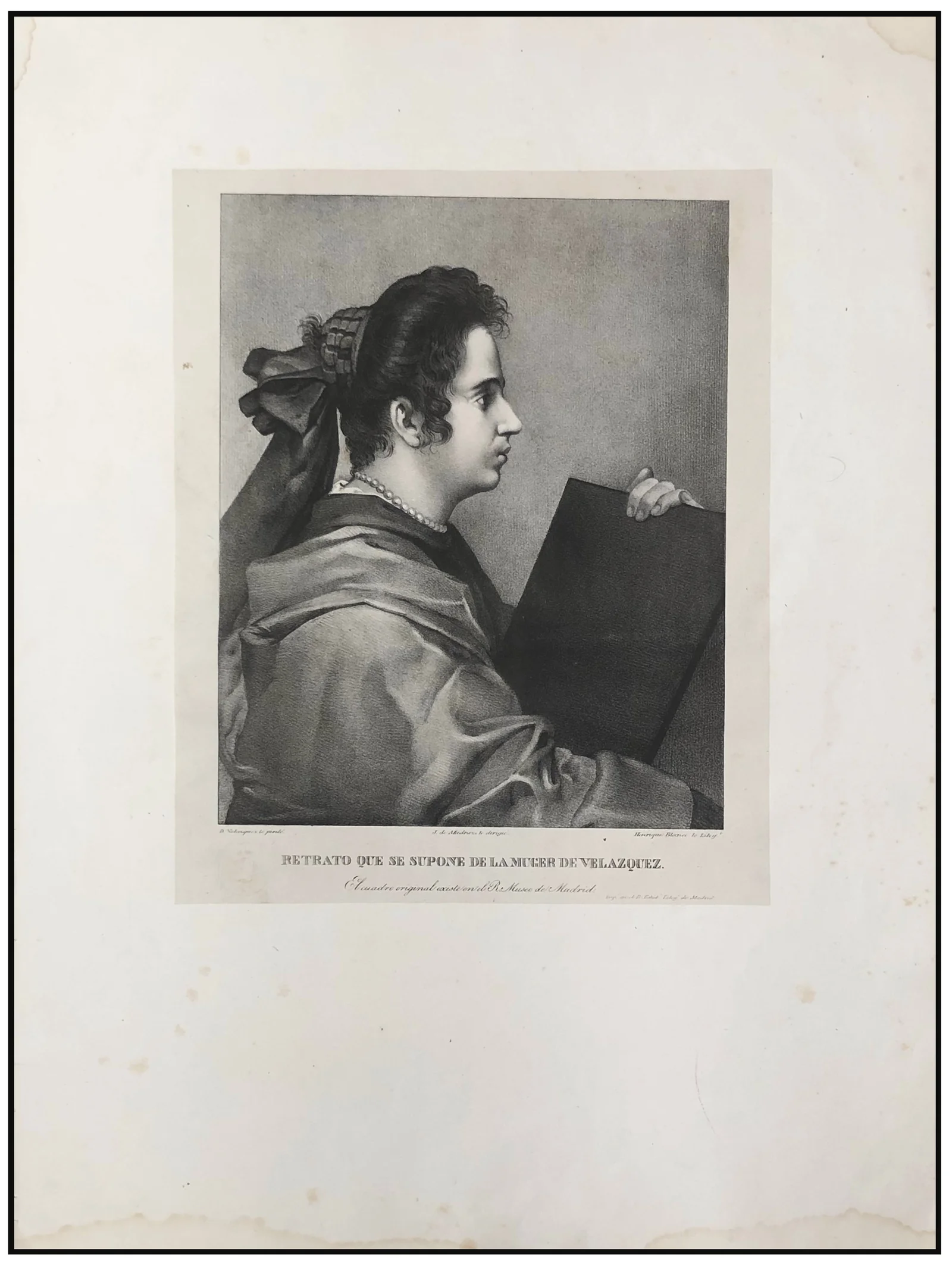 ENRIQUE BLANCO - SIBILA. MUJER DE VELAZQUEZ - 1832