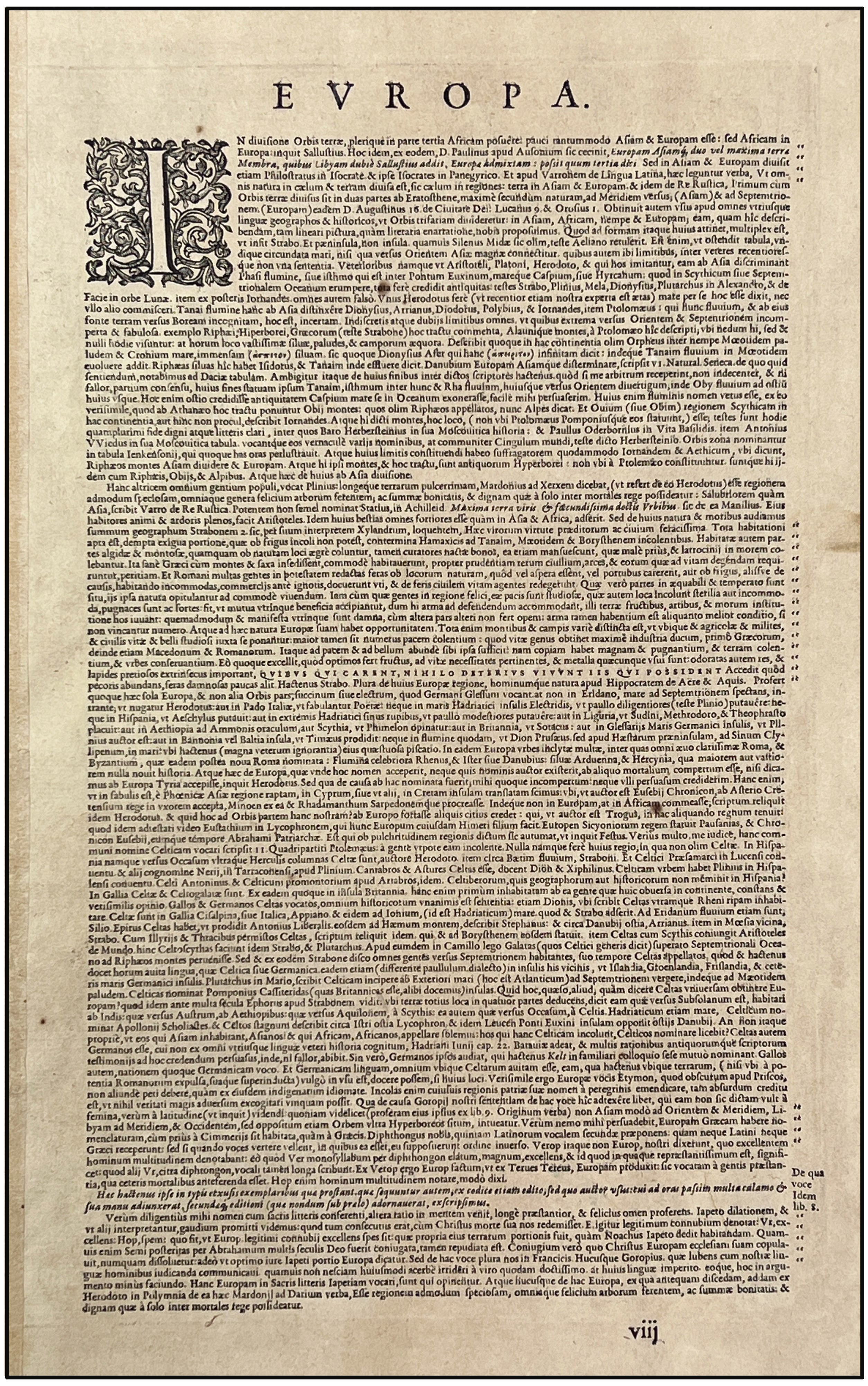 ABRAHAM ORTELIUS - EUROPAM SIVE CELTIAM VETEREM SIC DESCRIBERE CONABAR - MAPA ANTIGUO DE EUROPA - 1595