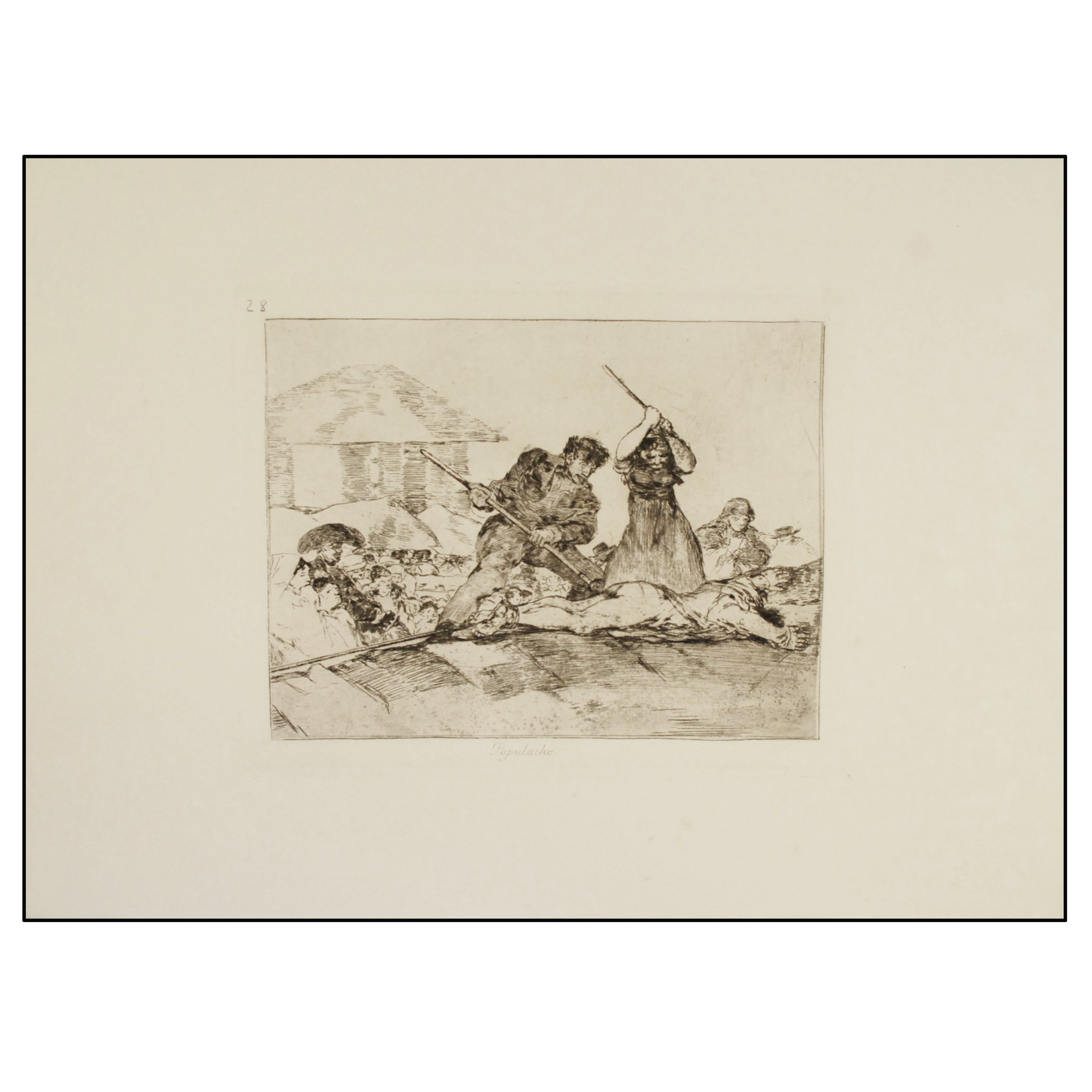FRANCISCO DE GOYA - LOS DESASTRES DE LA GUERRA  (POPULACHO, ESTAMPA Nº 28)- 1930