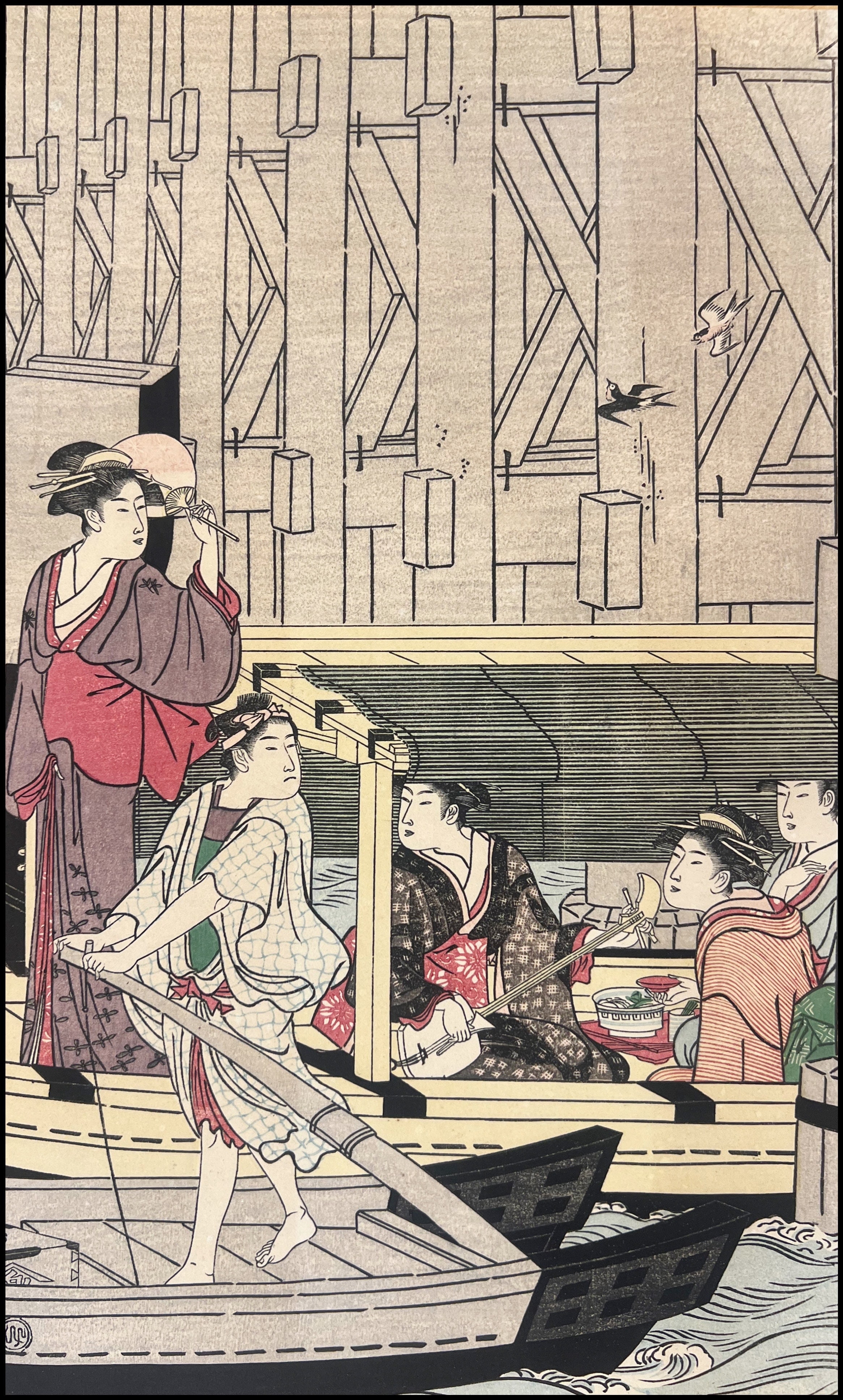 EISHI / GOYO - EMBARCACIONES DE RECREO EN EL RÍO SUMIDA   - 1917