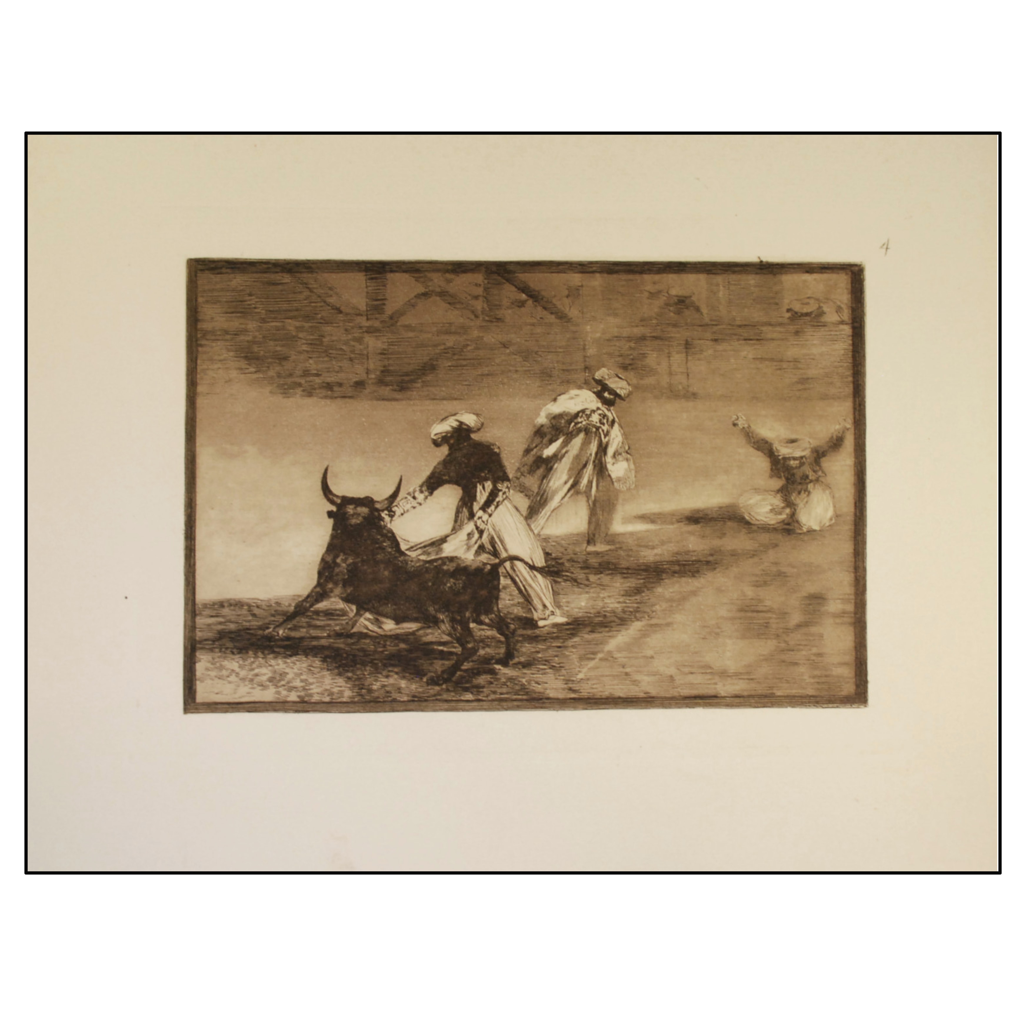 FRANCISCO DE GOYA -CAPEAN OTRO ENCERRADO. TAUROMAQUIA DE GOYA (ESTAMPA 4) - 1921