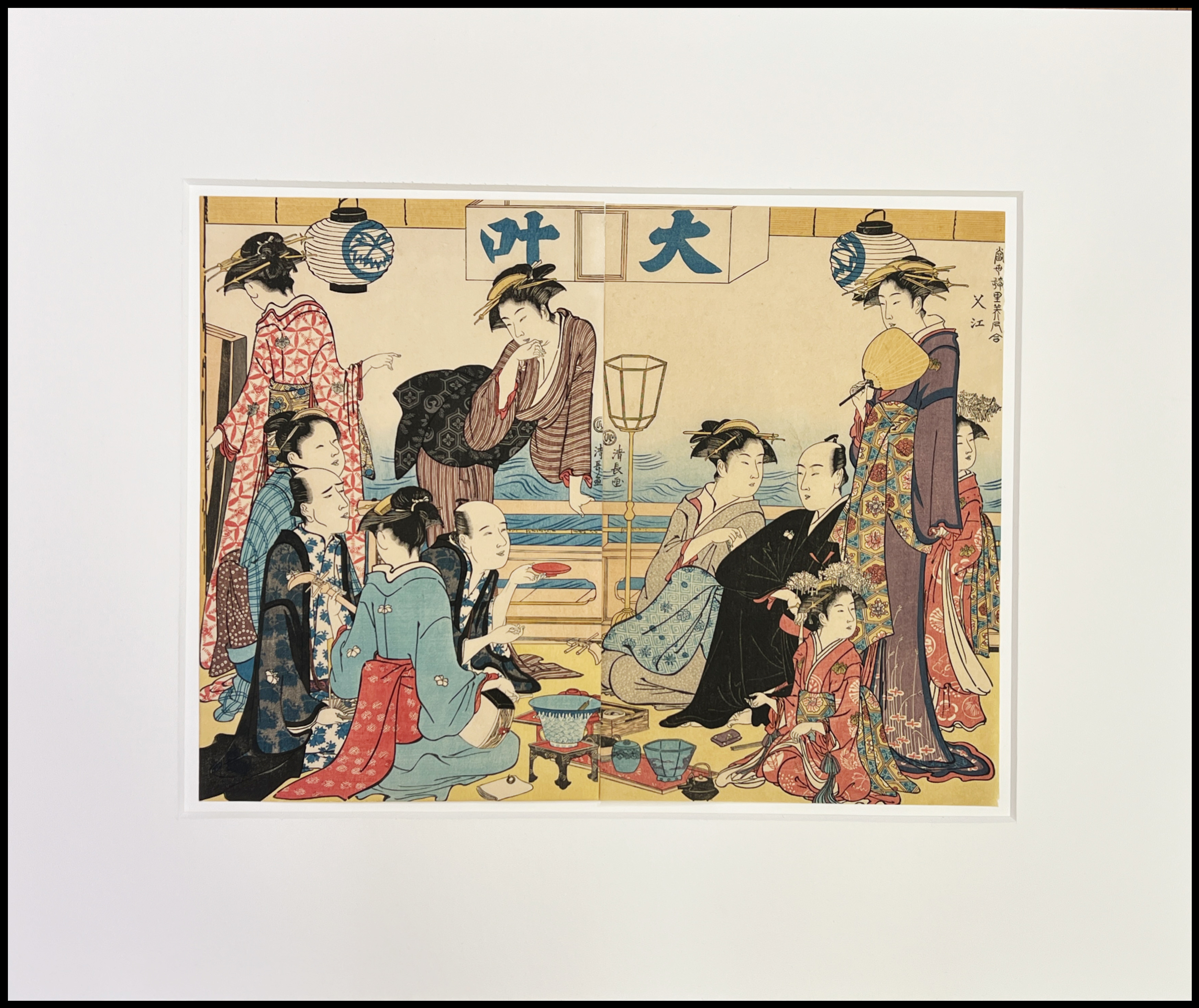 TORII KIYONAGA  / SERIE BELLAS MUJERES DEL BARRIO DE PLACER  - 1917