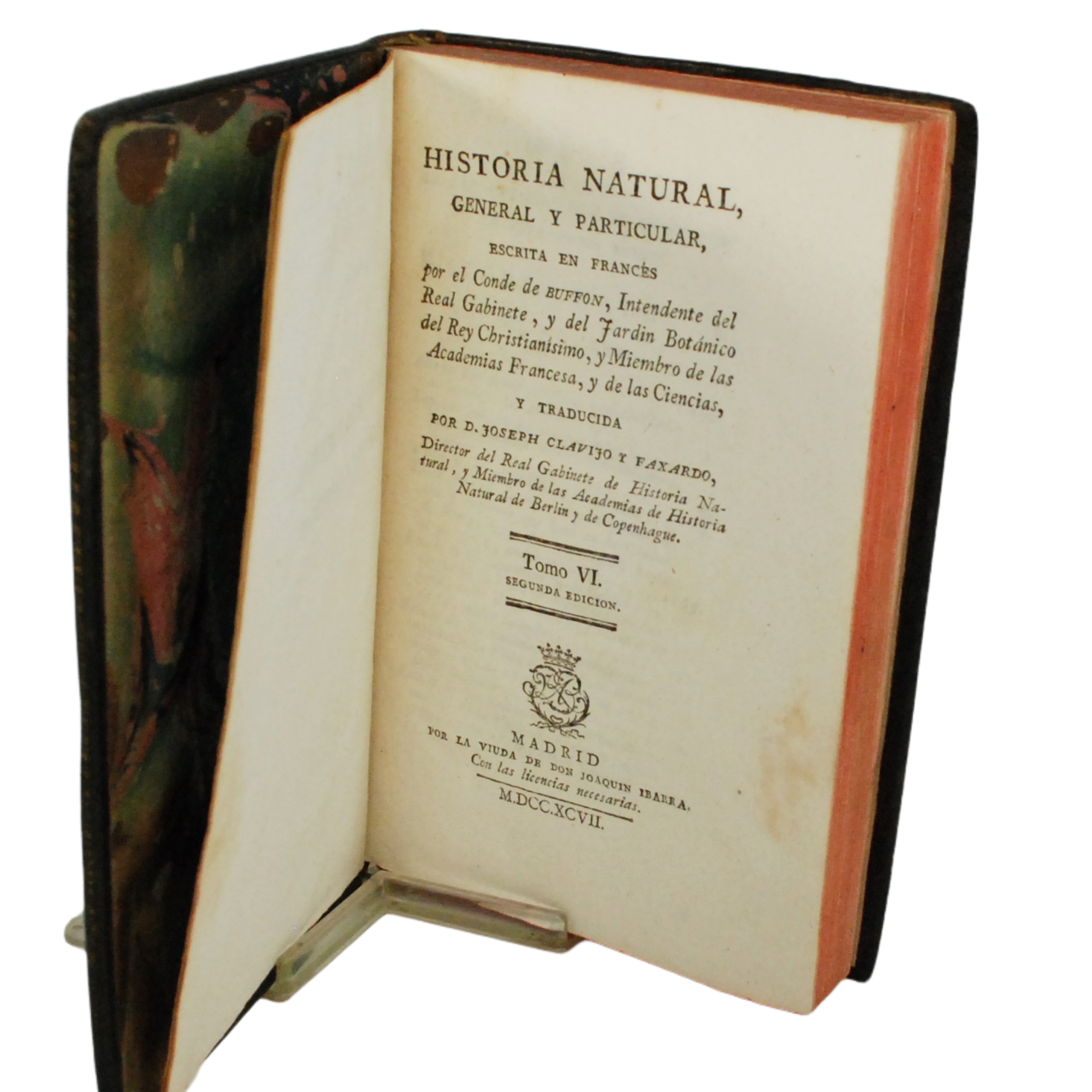 BUFFON - HISTORIA NATURAL GENERAL Y PARTICULAR (TOMO VI) - 1797