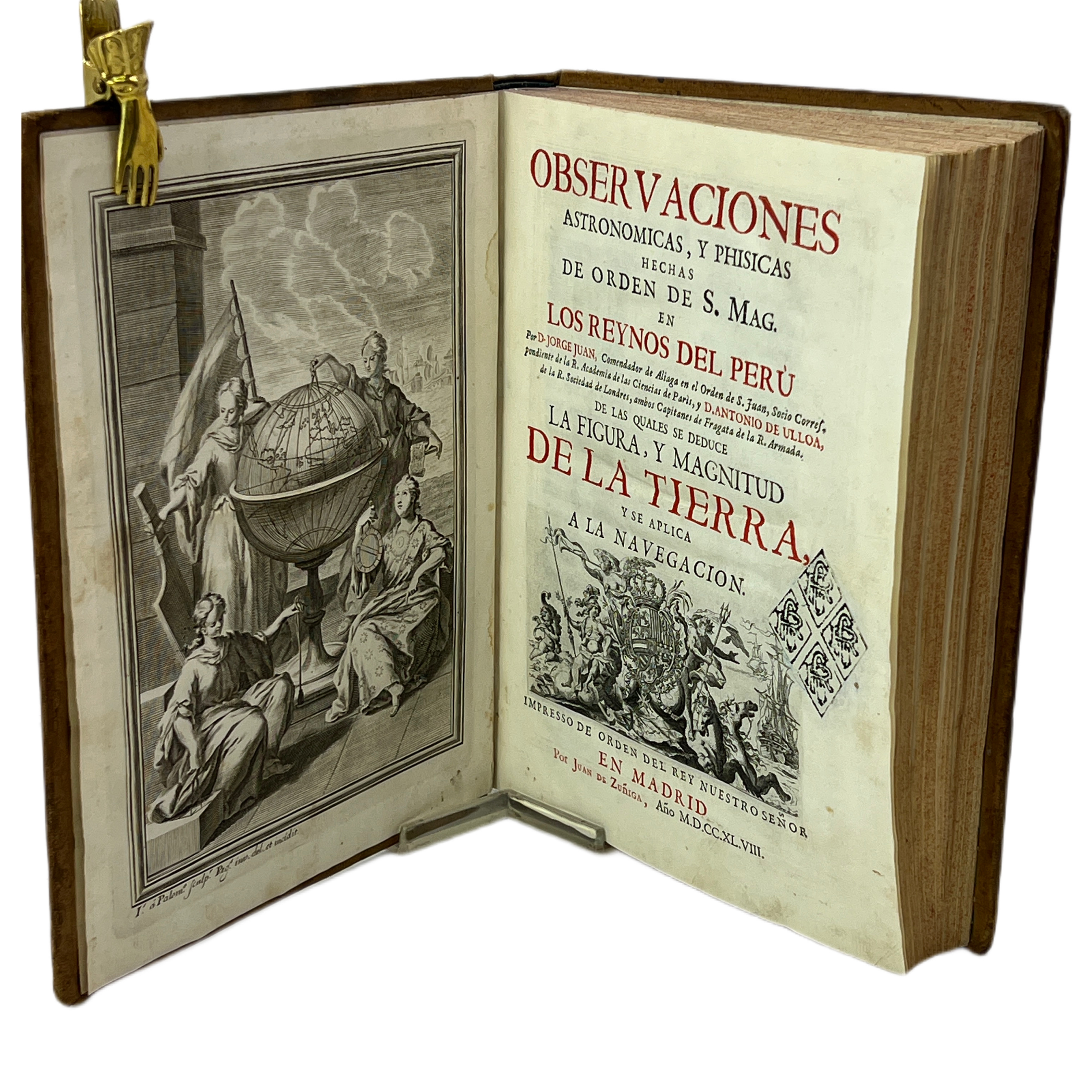ULLOA / JORGE JUAN - OBSERVACIONES ASTRONOMICAS EN PERU (1ª EDICIÓN) - 1748
