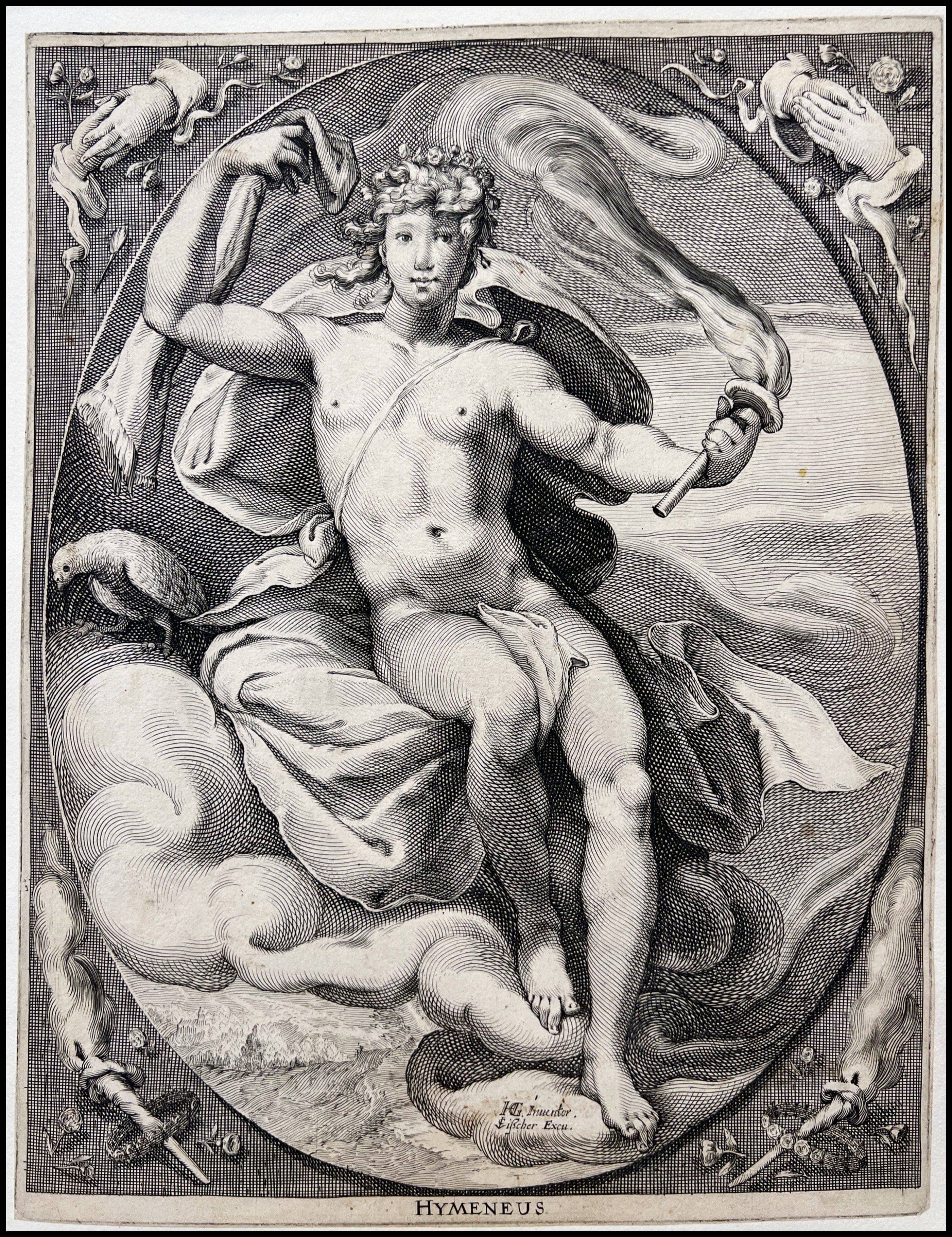 CLAES JANSZ VISSCHER - HYMENEUS, DIOS DEL MATRIMONIO - 1600