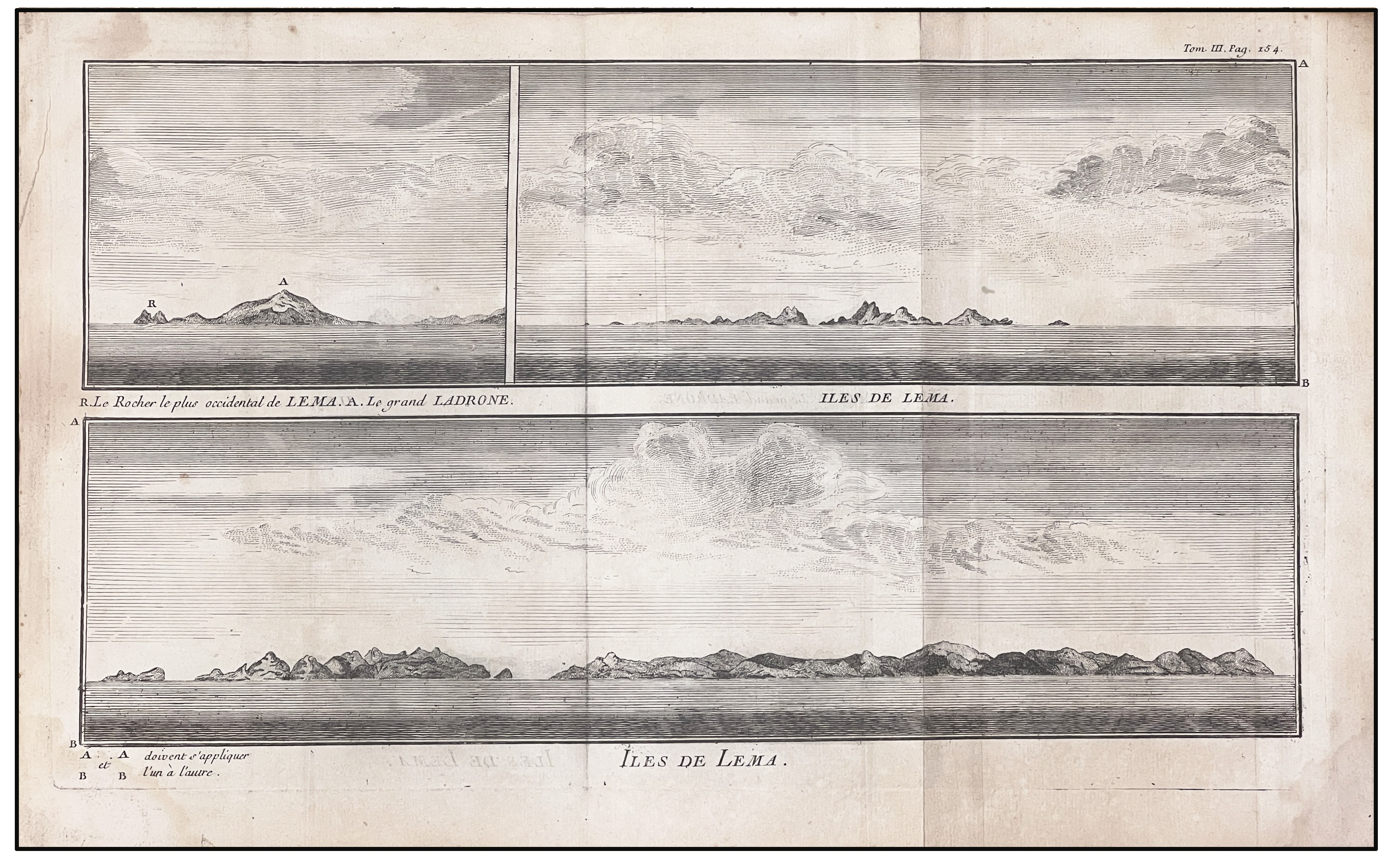 GEORGE ANSON - VISTA DE LAS ISLAS DE LEMA (CHINA) - 1749
