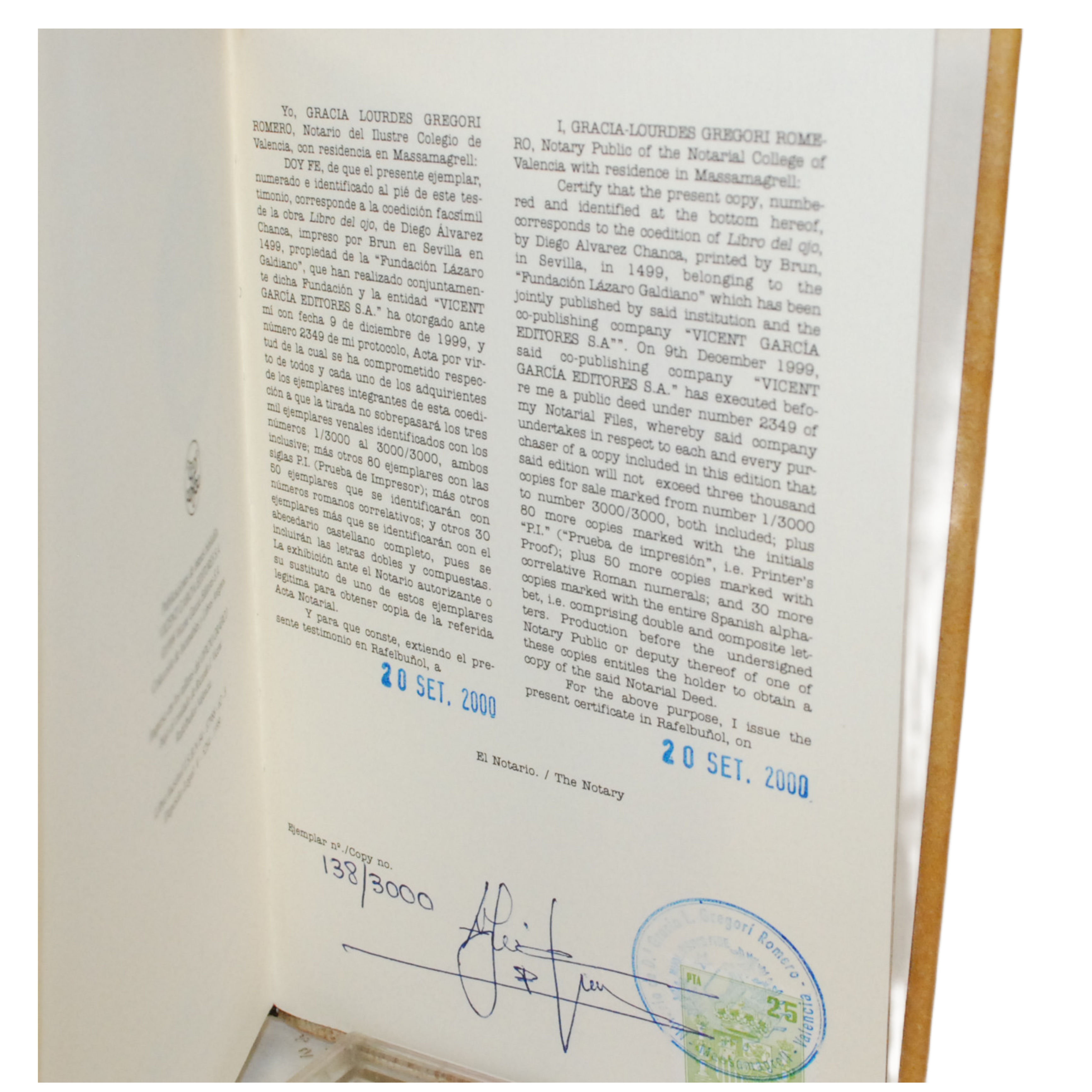 DIEGO ÁLVAREZ CHANGA - TRACTATUS DE FASCINATIONE (LIBRO DEL OJO, FACSÍMIL VICENT GARCIA) - 1499