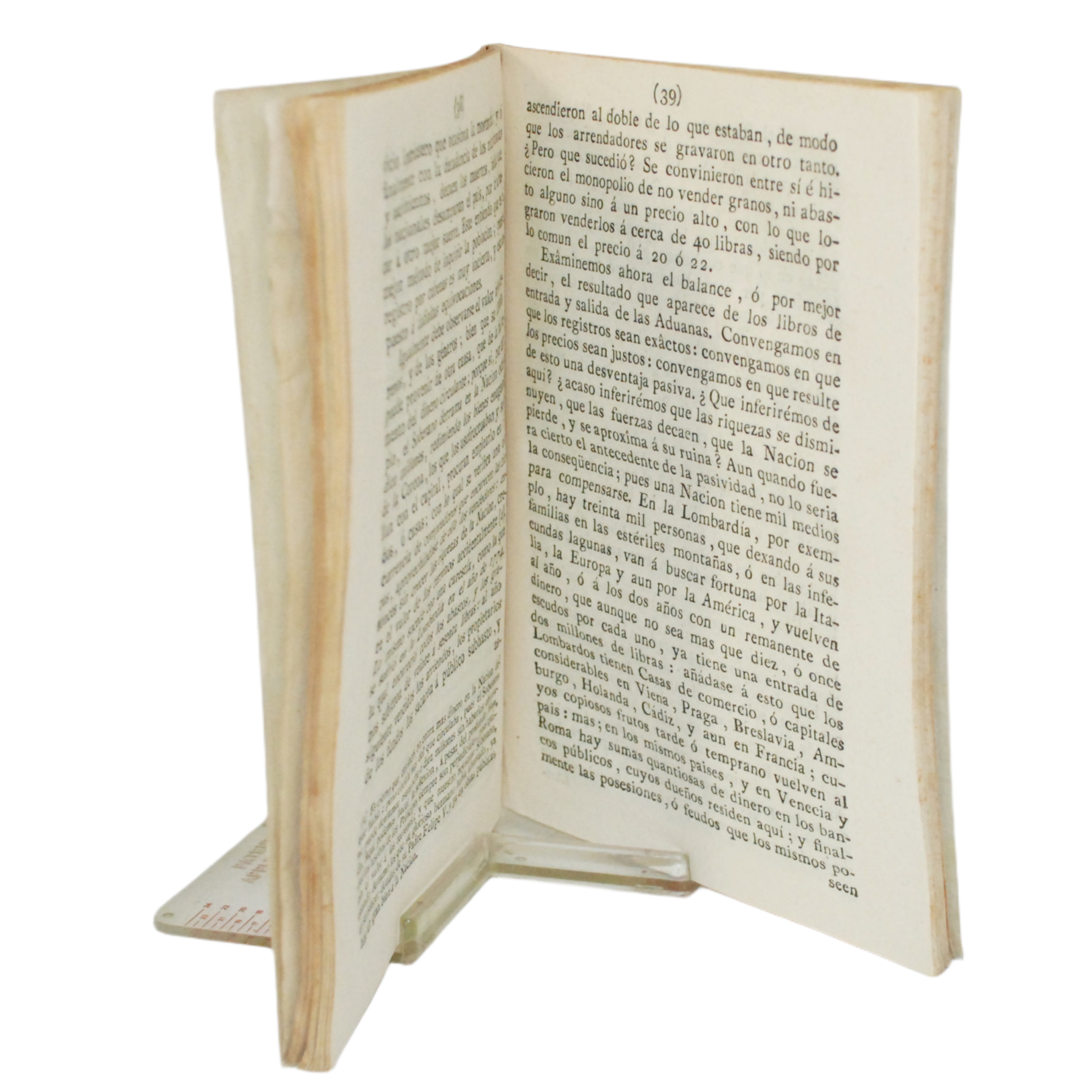 V. DE VILLAVA Y AYBAR - CARTA DEL CONDE CARLI (ÚNICA EDICIÓN) - 1788