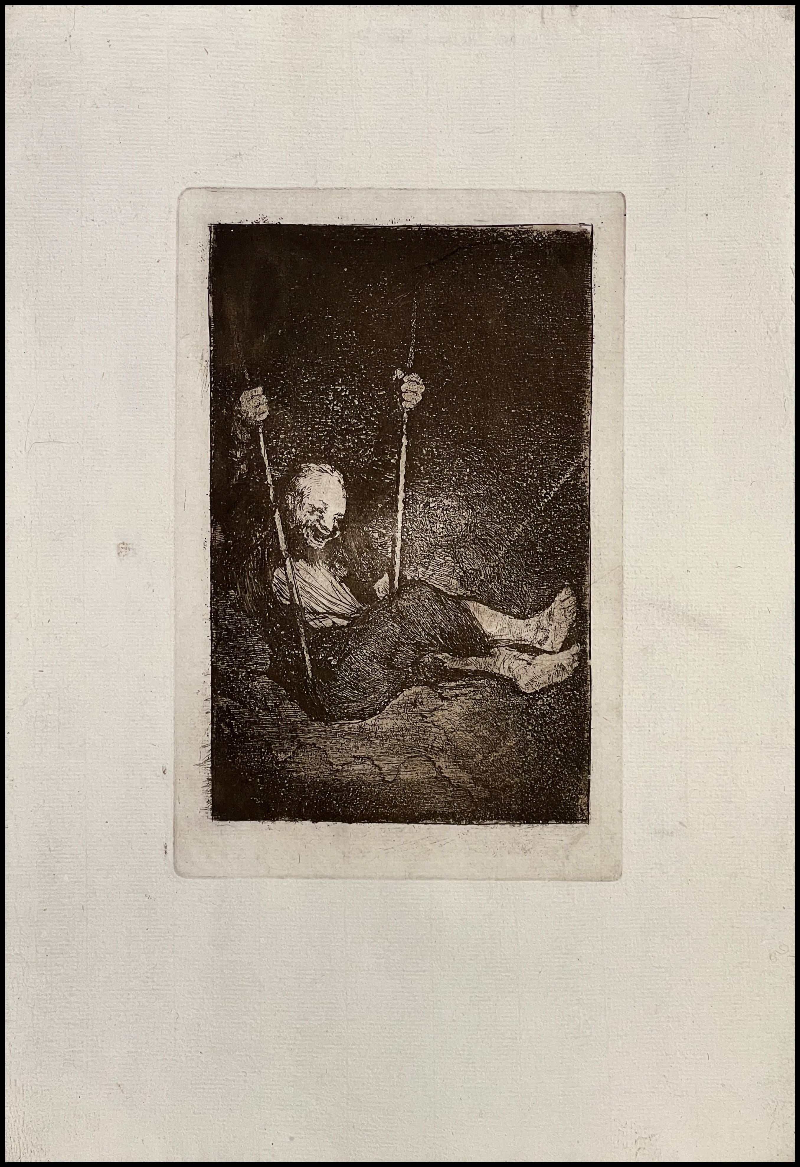 FRANCISCO DE GOYA - VIEJO COLUMPIÁNDOSE - EDICIÓN INDETERMINADA