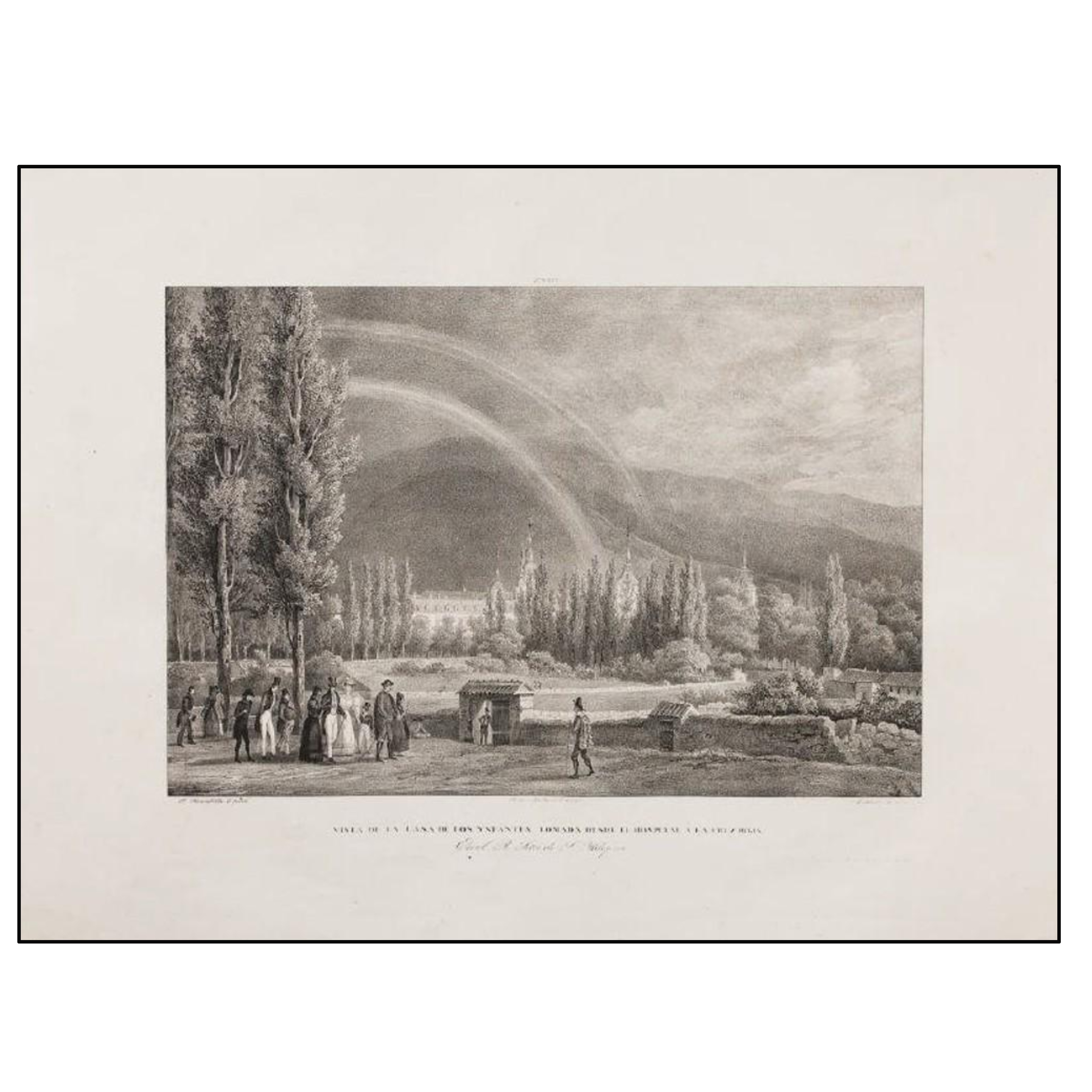 F. BRAMBILLA - VISTA CASA DE LOS INFANTES DE SAN ILDEFONSO - 1837